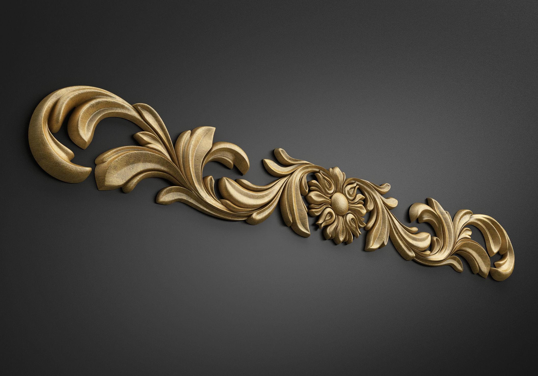Carved decor 3D model_1
