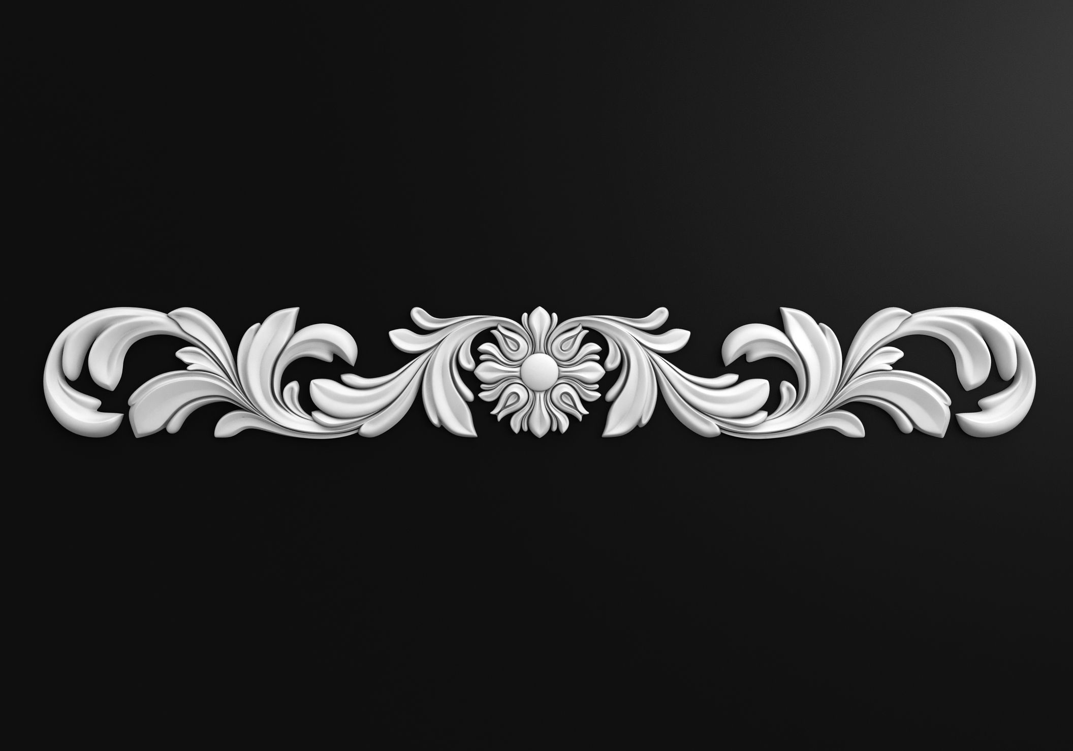 Carved decor 3D model_3