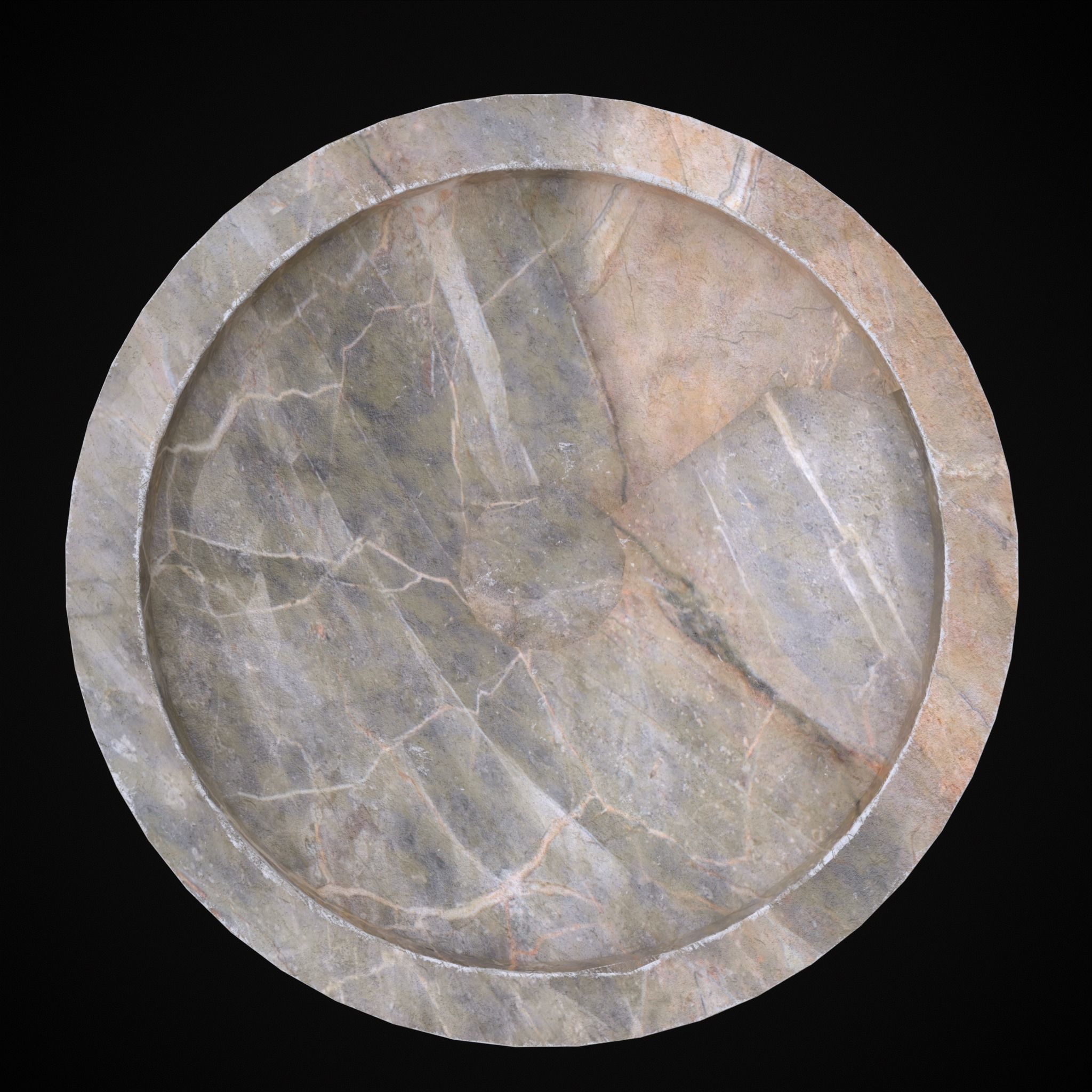 Garden Planter Variation Six Low-poly 3D model_5