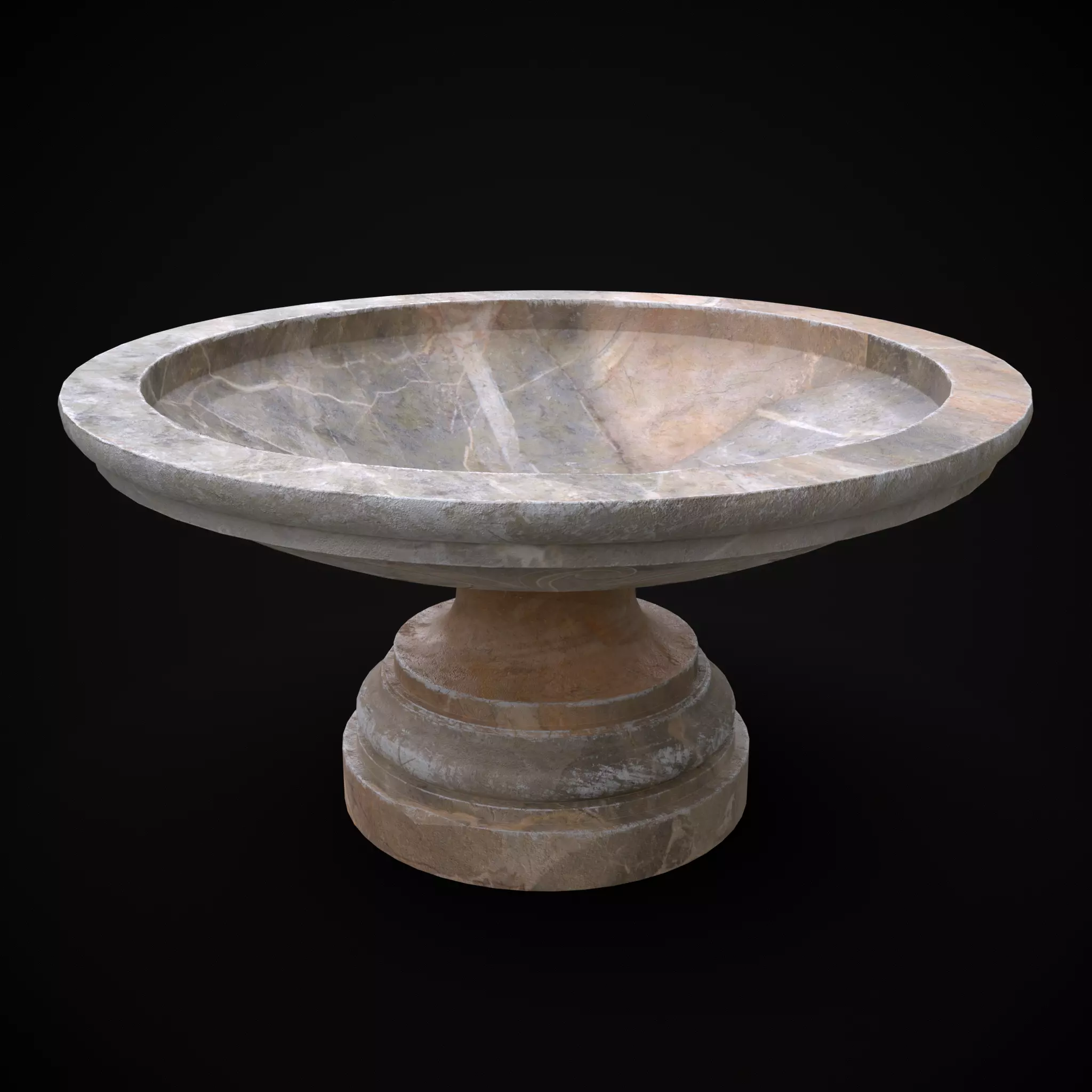 Garden Planter Variation Six Low-poly 3D model_0