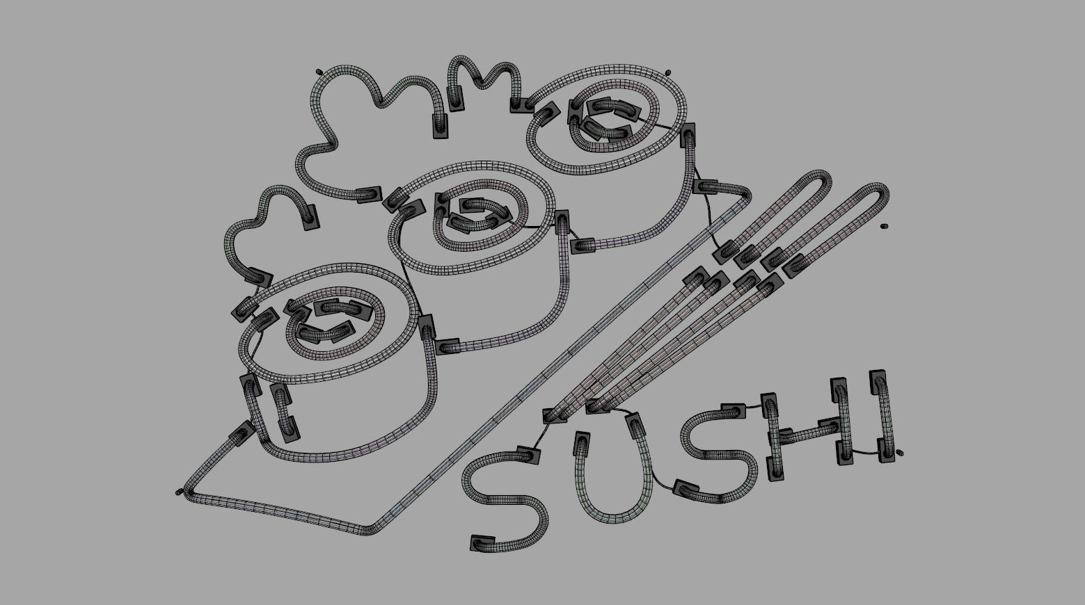 Sushi 4 - Neon Sign 3D model_6