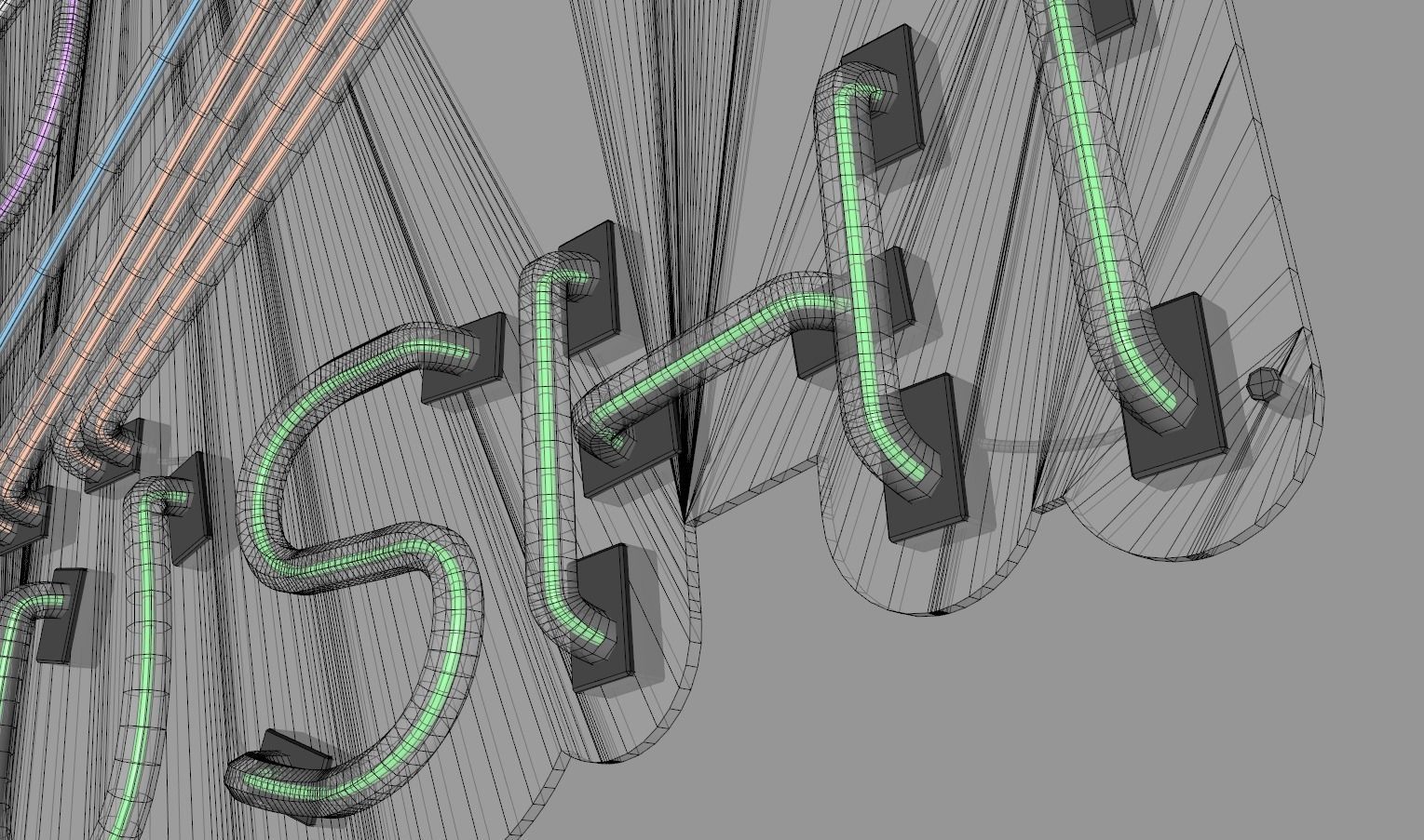 Sushi 4 - Neon Sign 3D model_8