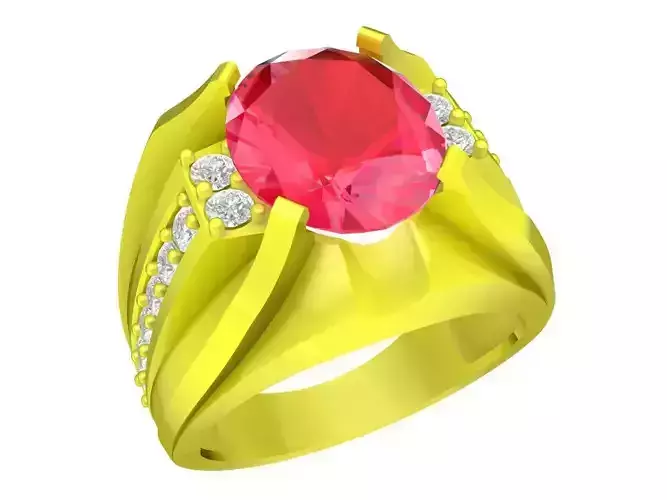 5437 Diamond Men Ring Slyle Korean