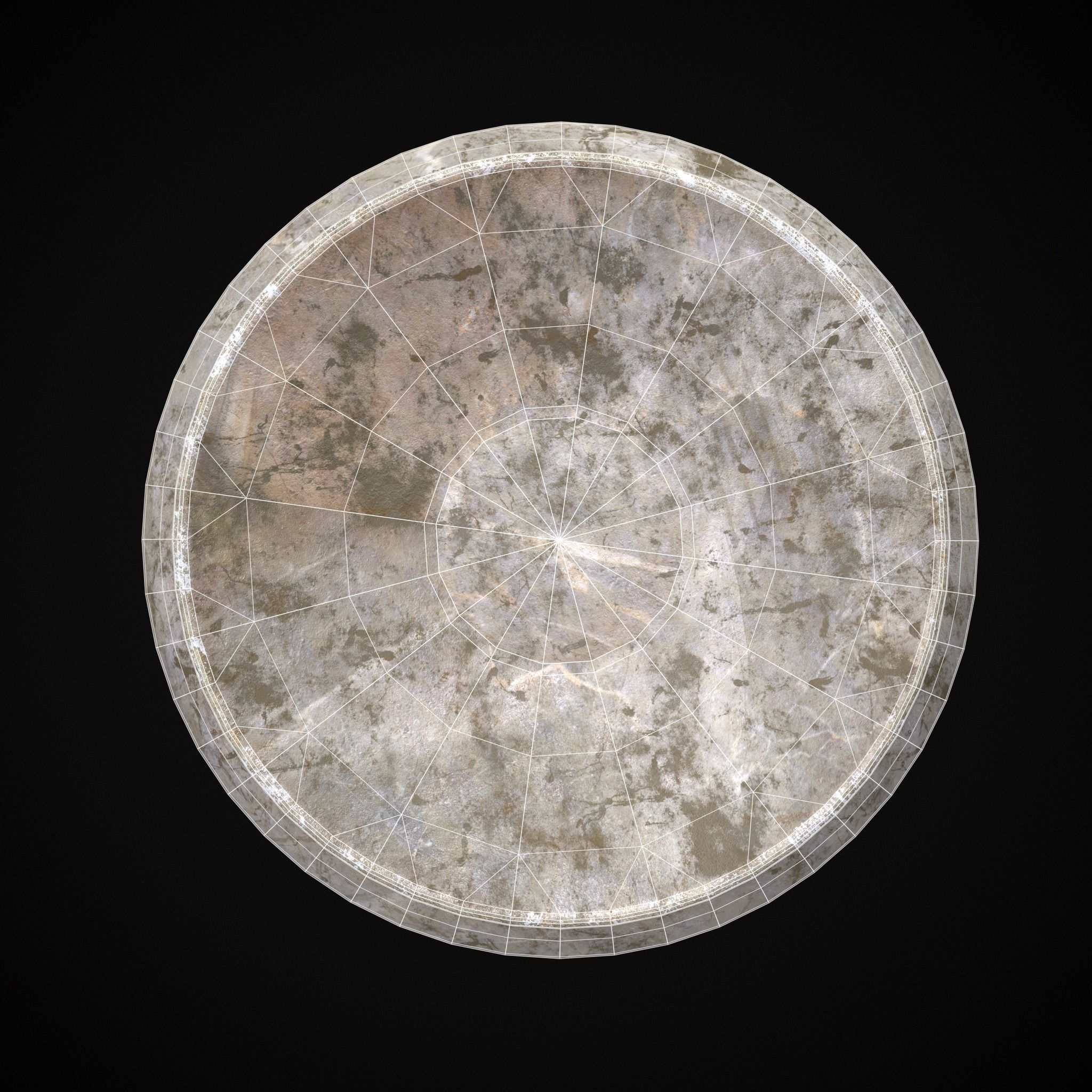 Garden Planter Variation Seven Low-poly 3D model_6