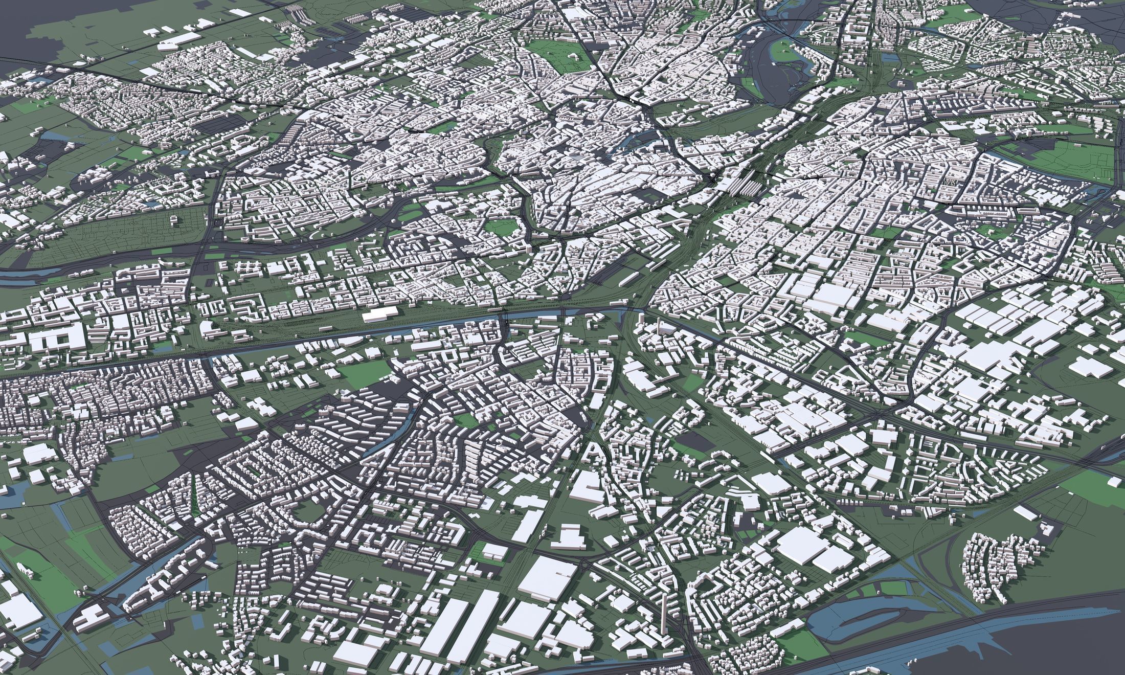 Cities in Germany - mass buildings 3D Model Collection_7