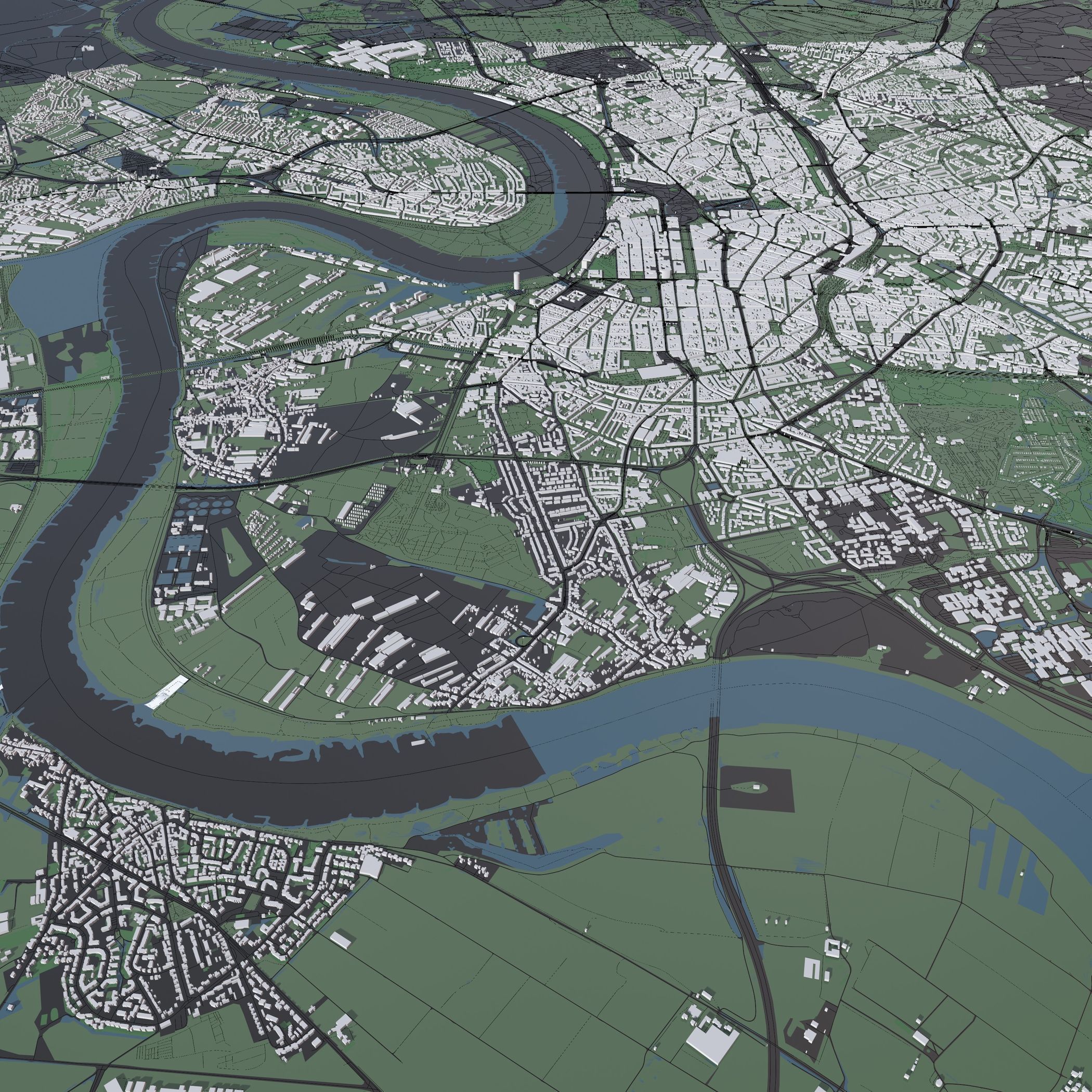 Cities in Germany - mass buildings 3D Model Collection_1