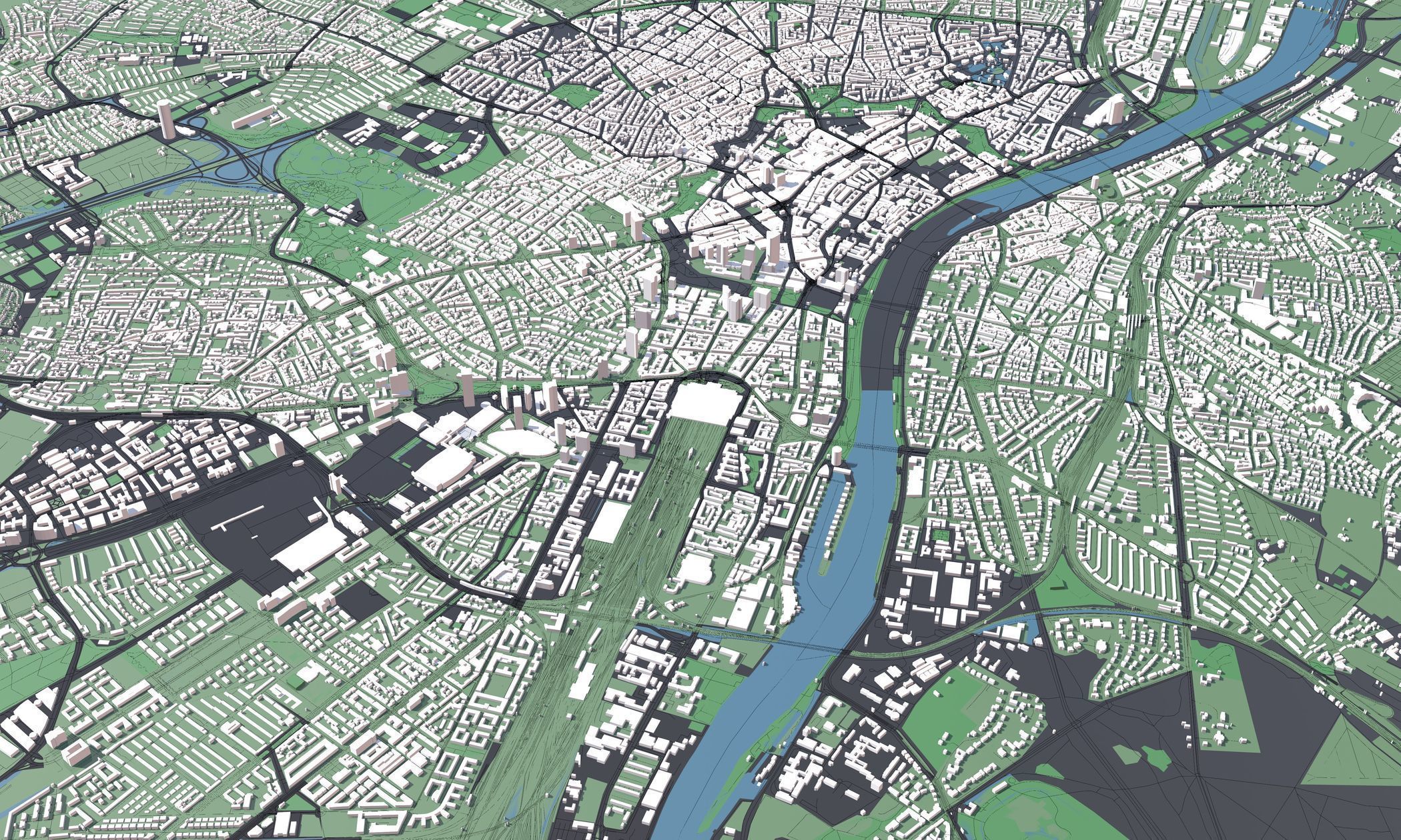 Cities in Germany - mass buildings 3D Model Collection_4