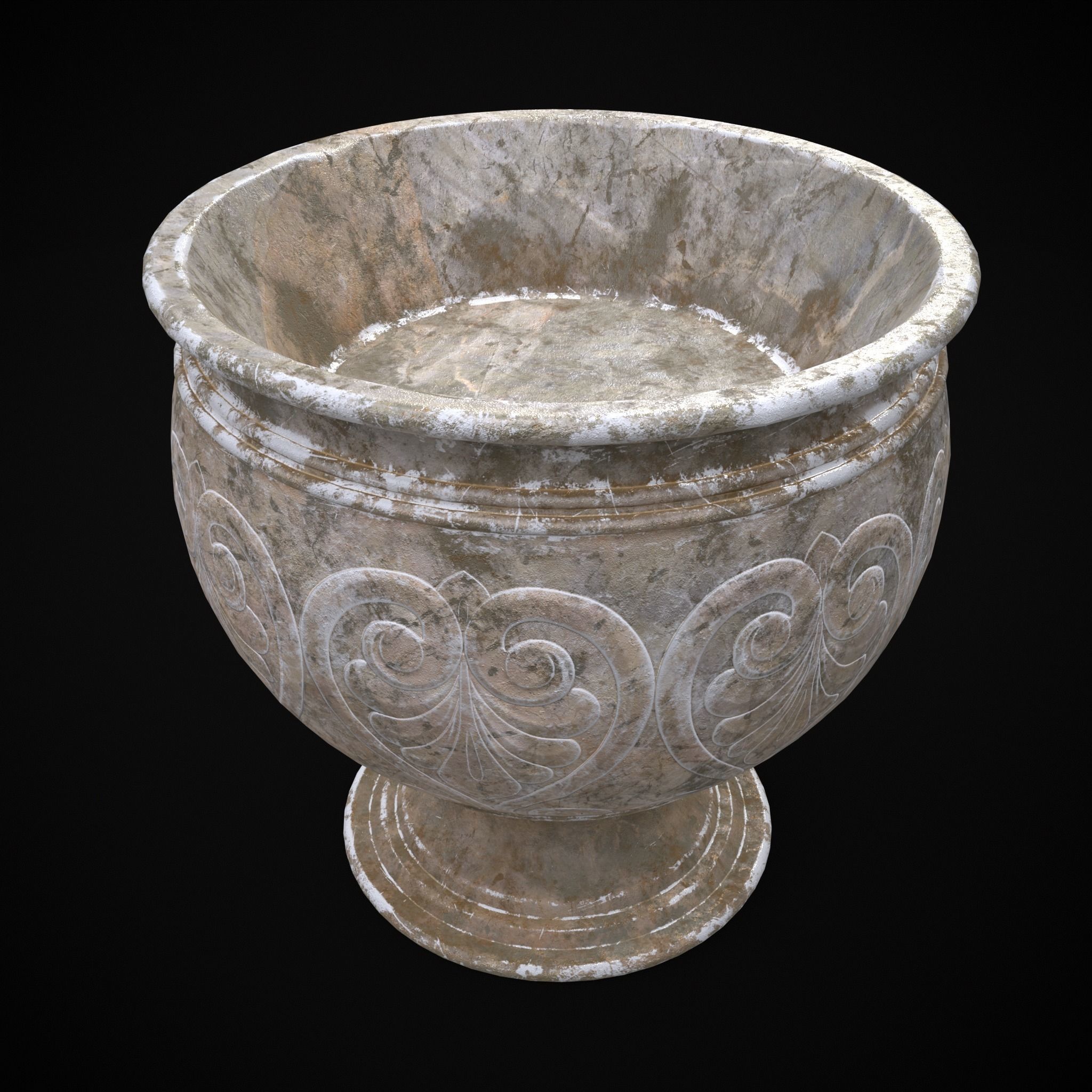 Garden Planter Variation Eight  Low-poly 3D model_3