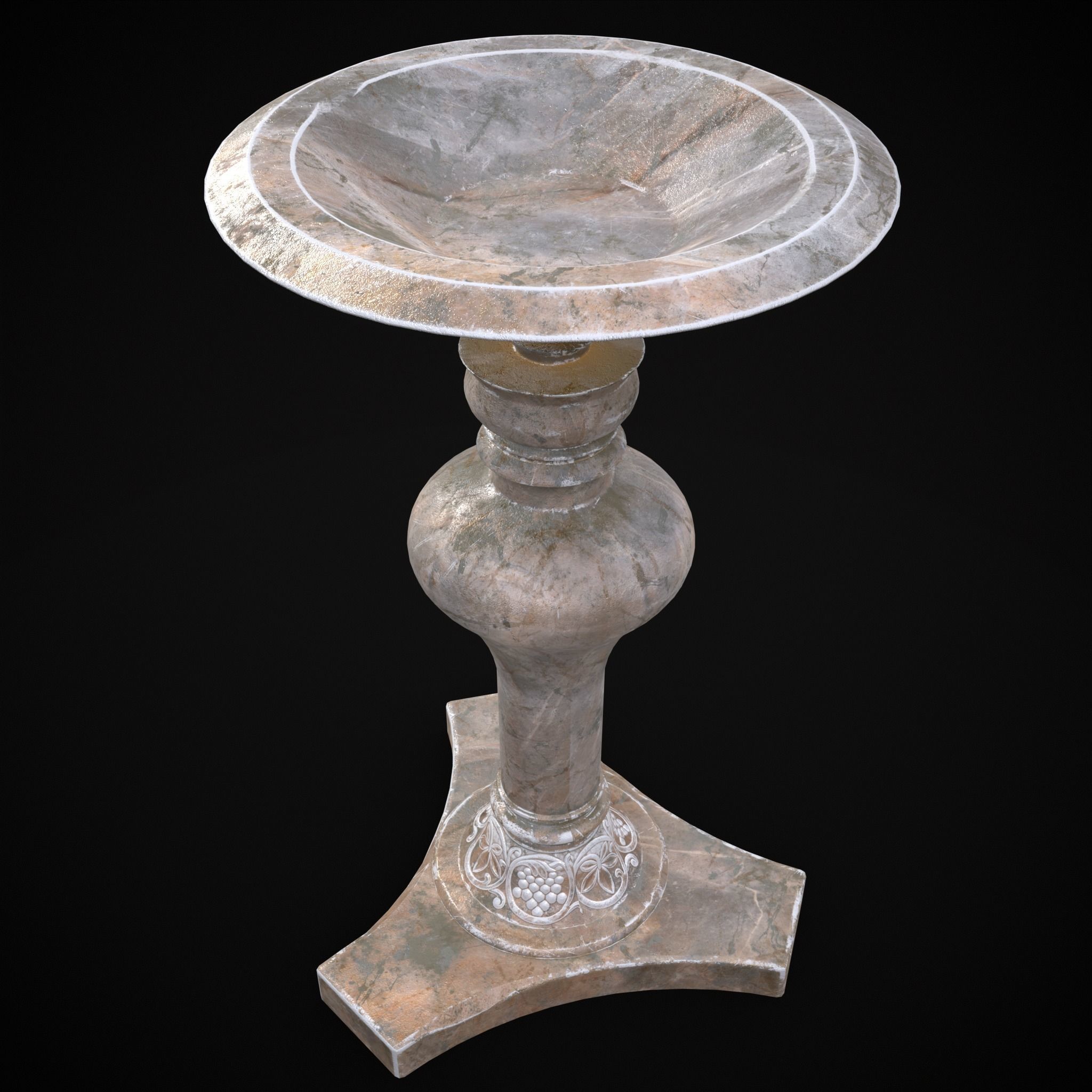 Garden Planter Variation Nine Low-poly 3D model_13