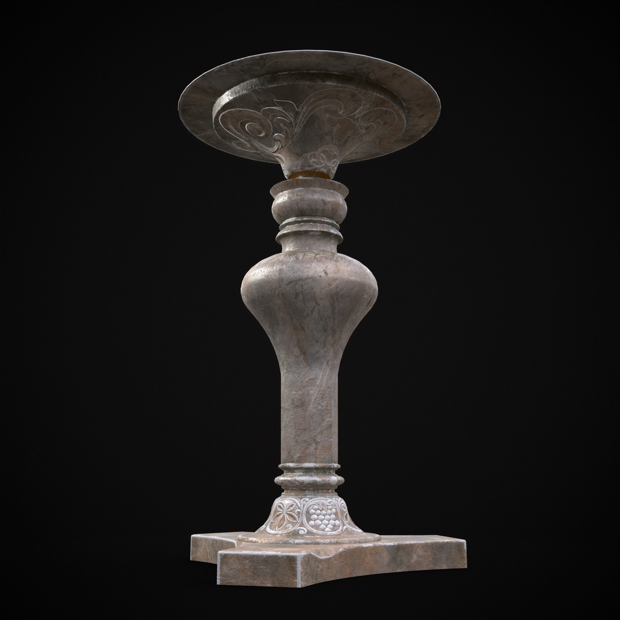 Garden Planter Variation Nine Low-poly 3D model_7