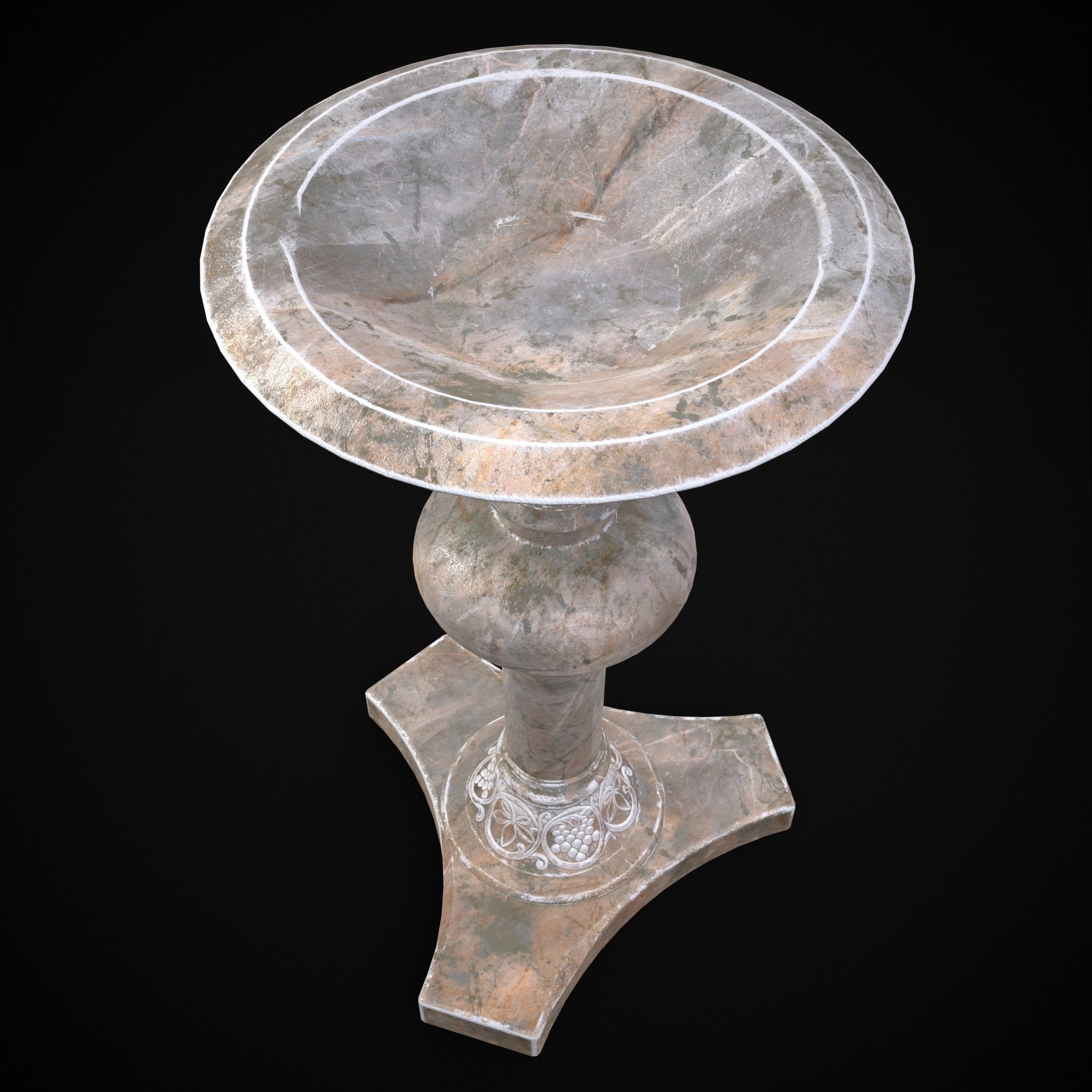 Garden Planter Variation Nine Low-poly 3D model_3