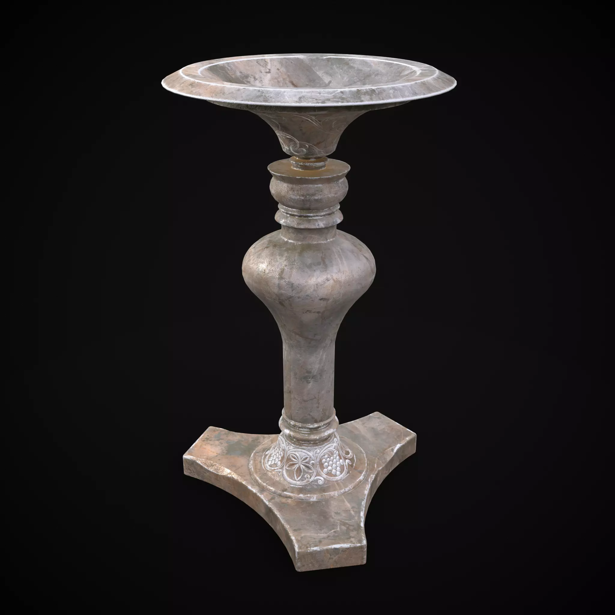 Garden Planter Variation Nine Low-poly 3D model_0