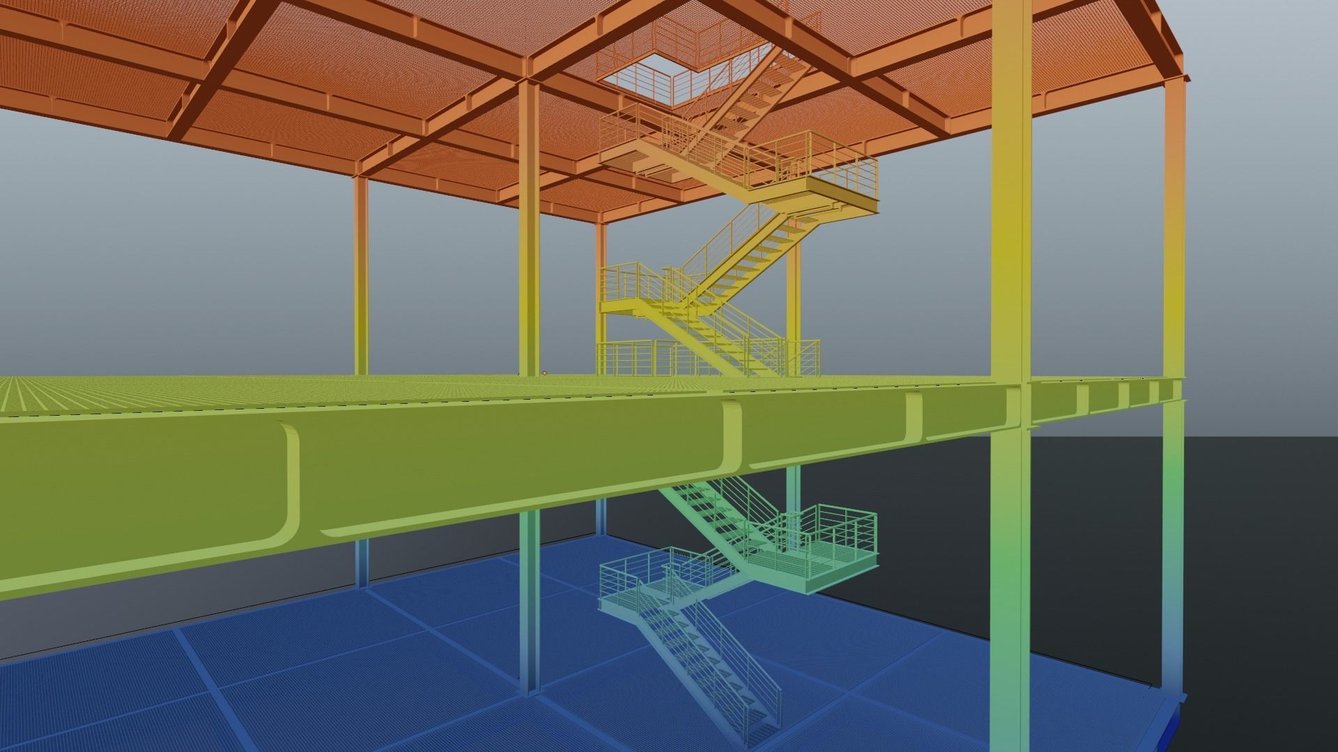 Modular  Expandable Metallic Structure 3D model_22