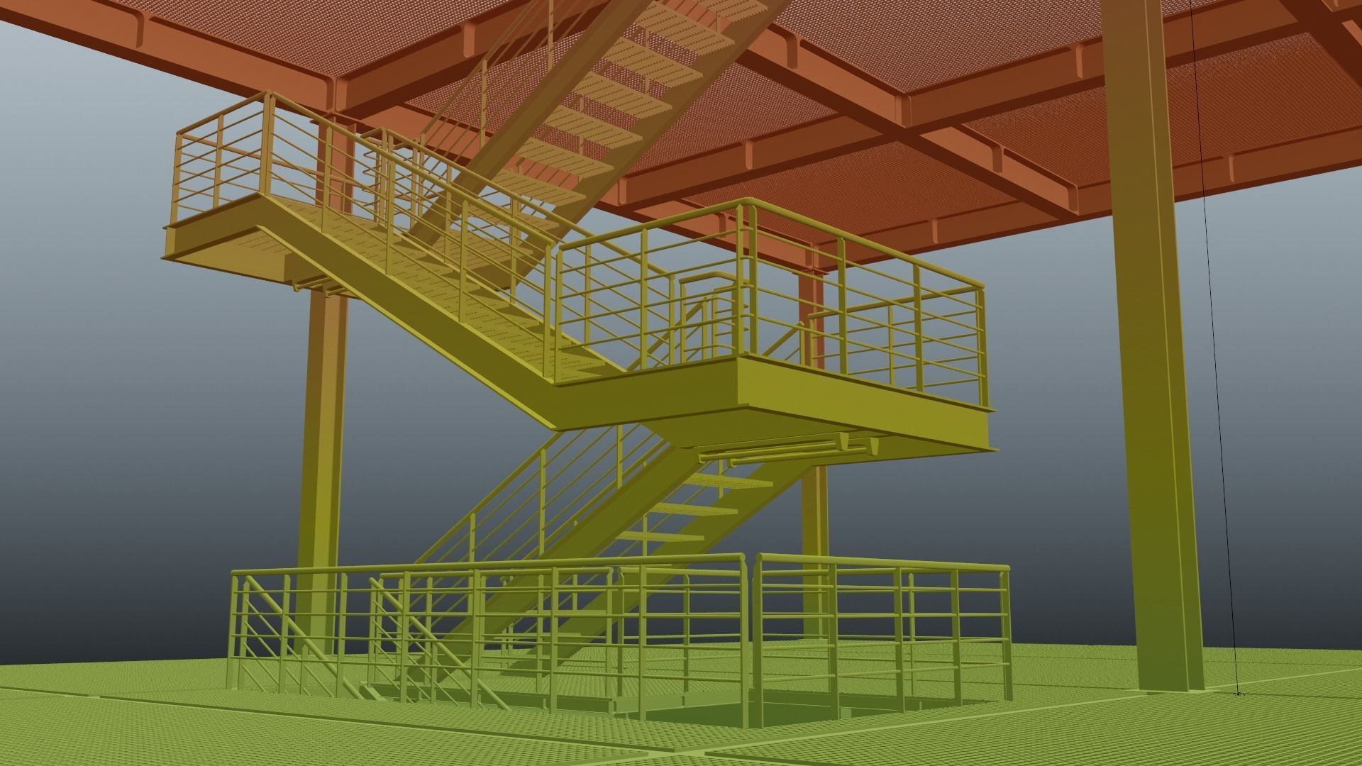 Modular  Expandable Metallic Structure 3D model_35