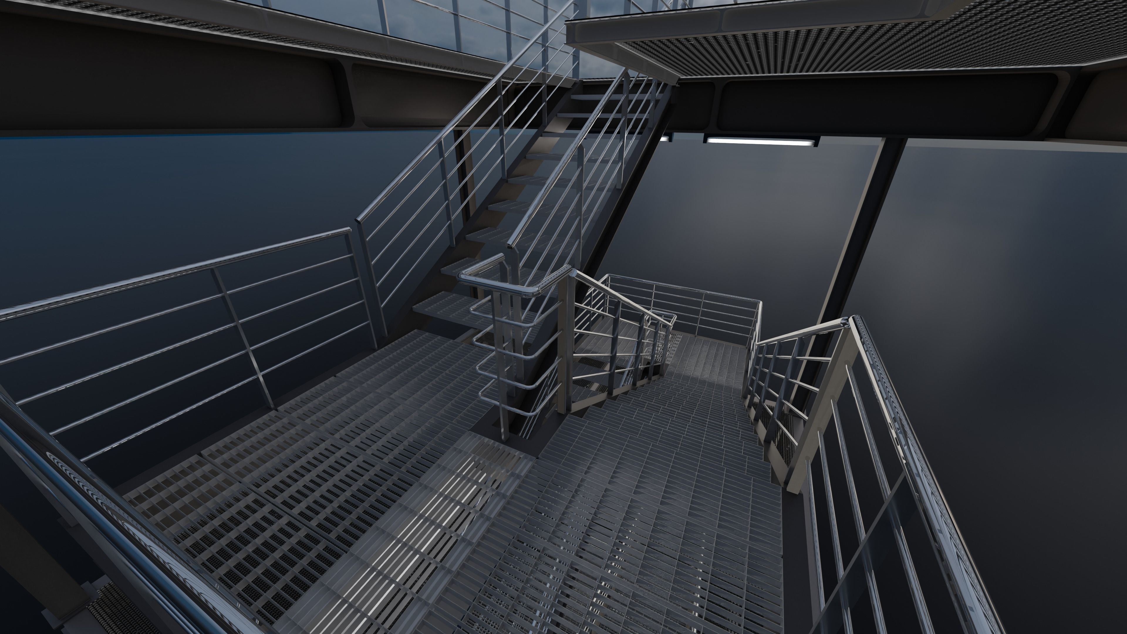 Modular  Expandable Metallic Structure 3D model_6