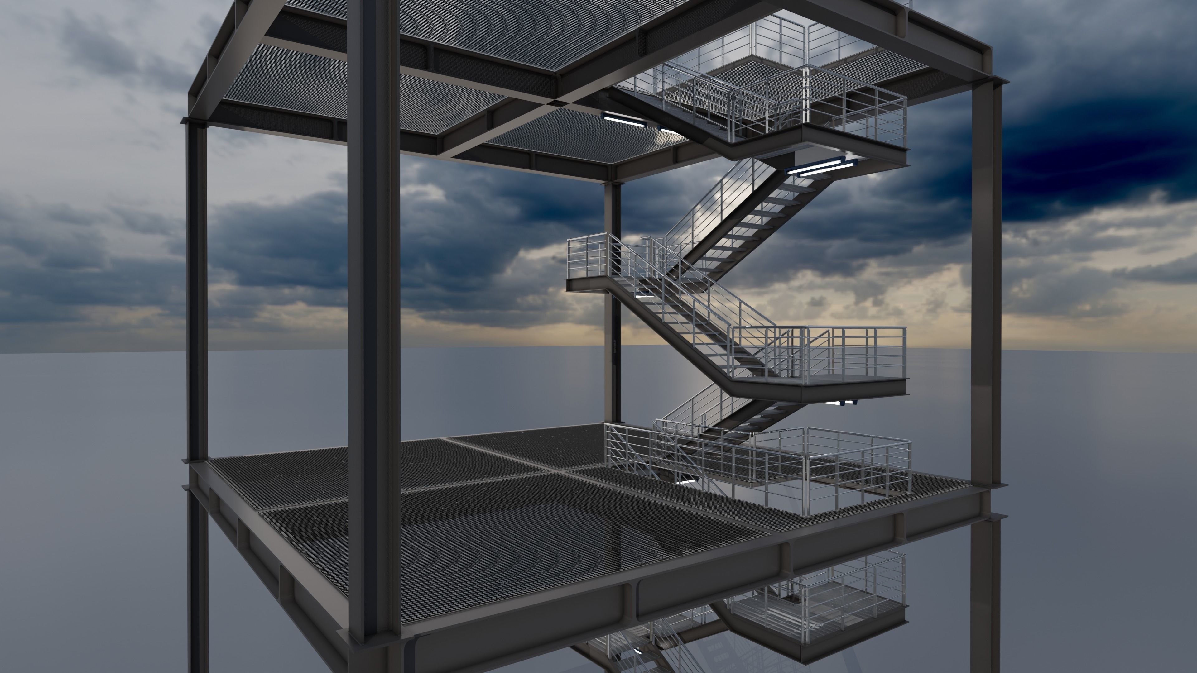 Modular  Expandable Metallic Structure 3D model_13