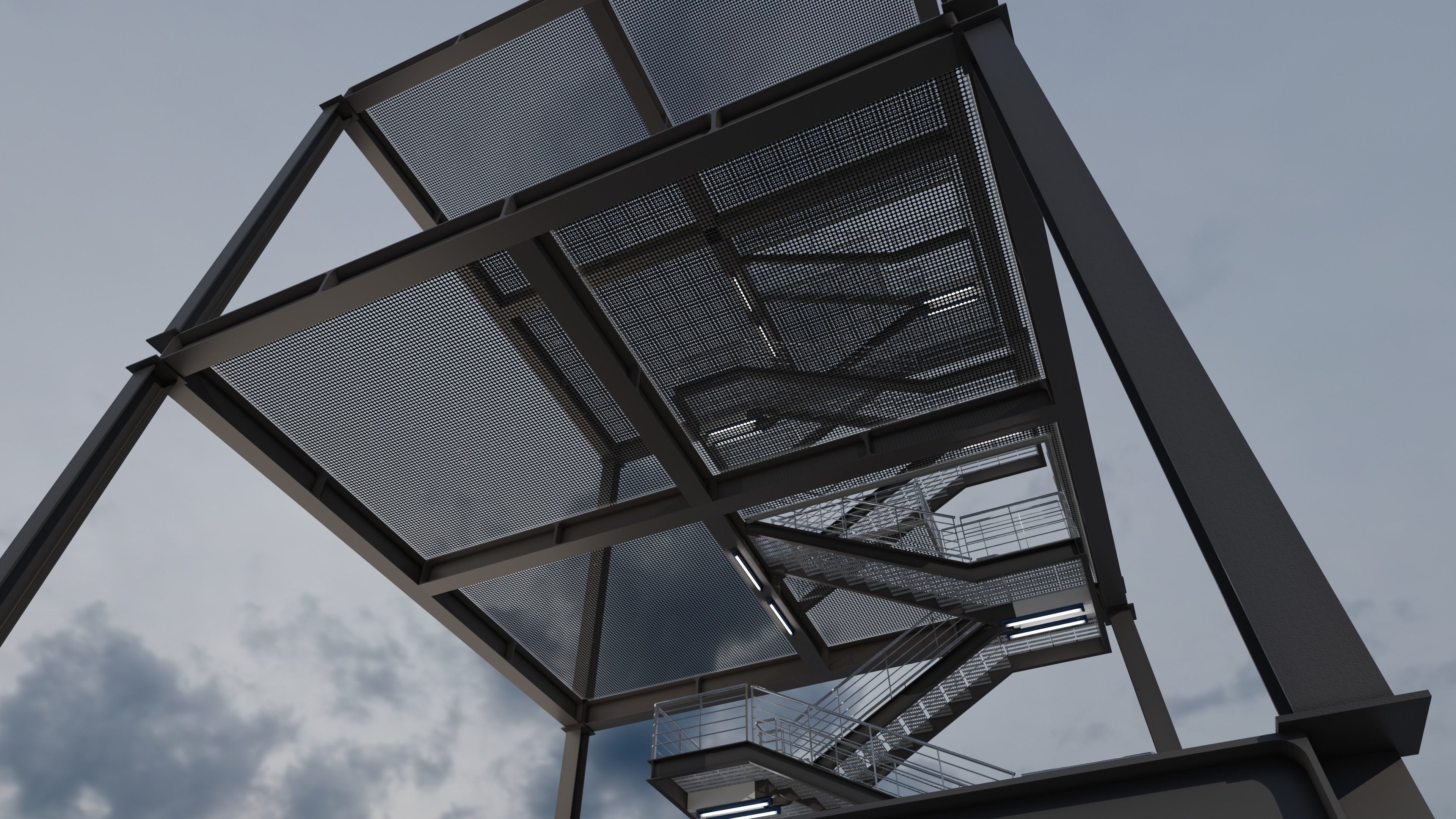 Modular  Expandable Metallic Structure 3D model_14