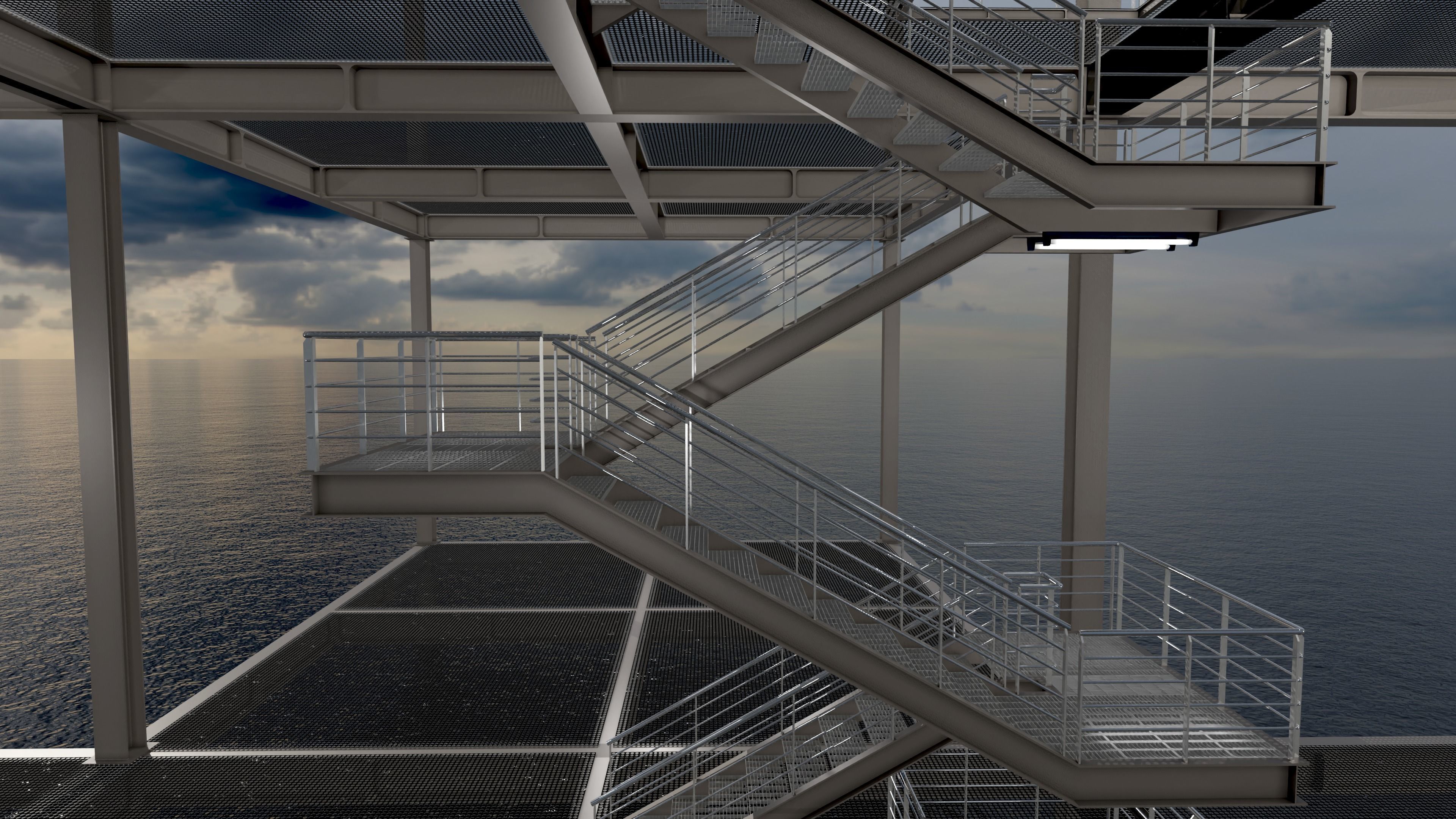 Modular  Expandable Metallic Structure 3D model_2