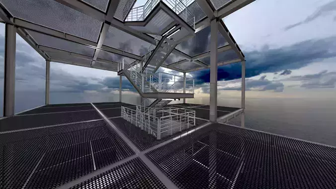 Modular  Expandable Metallic Structure 3D model Modular  Expandable Metallic Structure 3D model