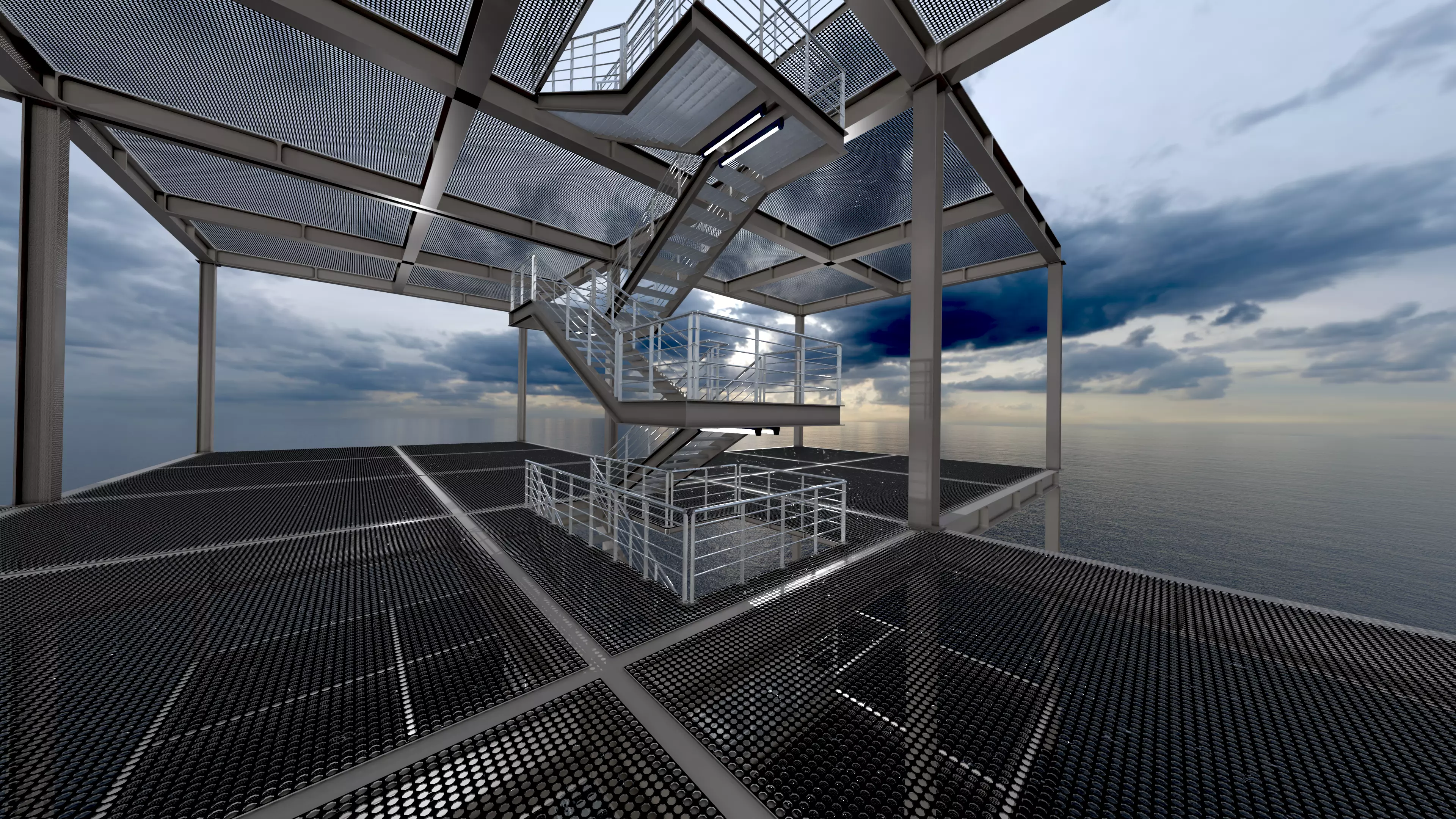 Modular  Expandable Metallic Structure 3D model_0