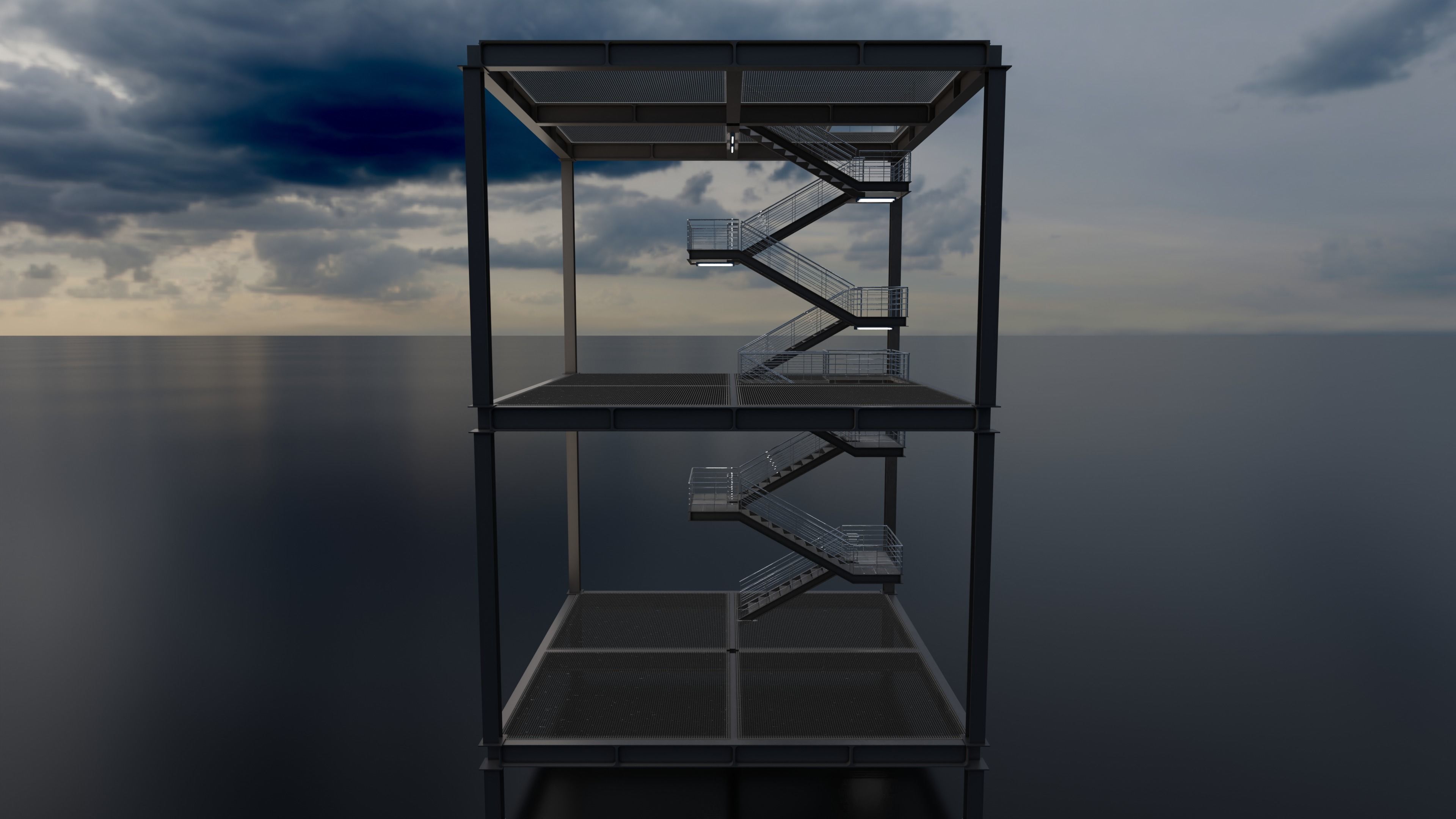 Modular  Expandable Metallic Structure 3D model_7
