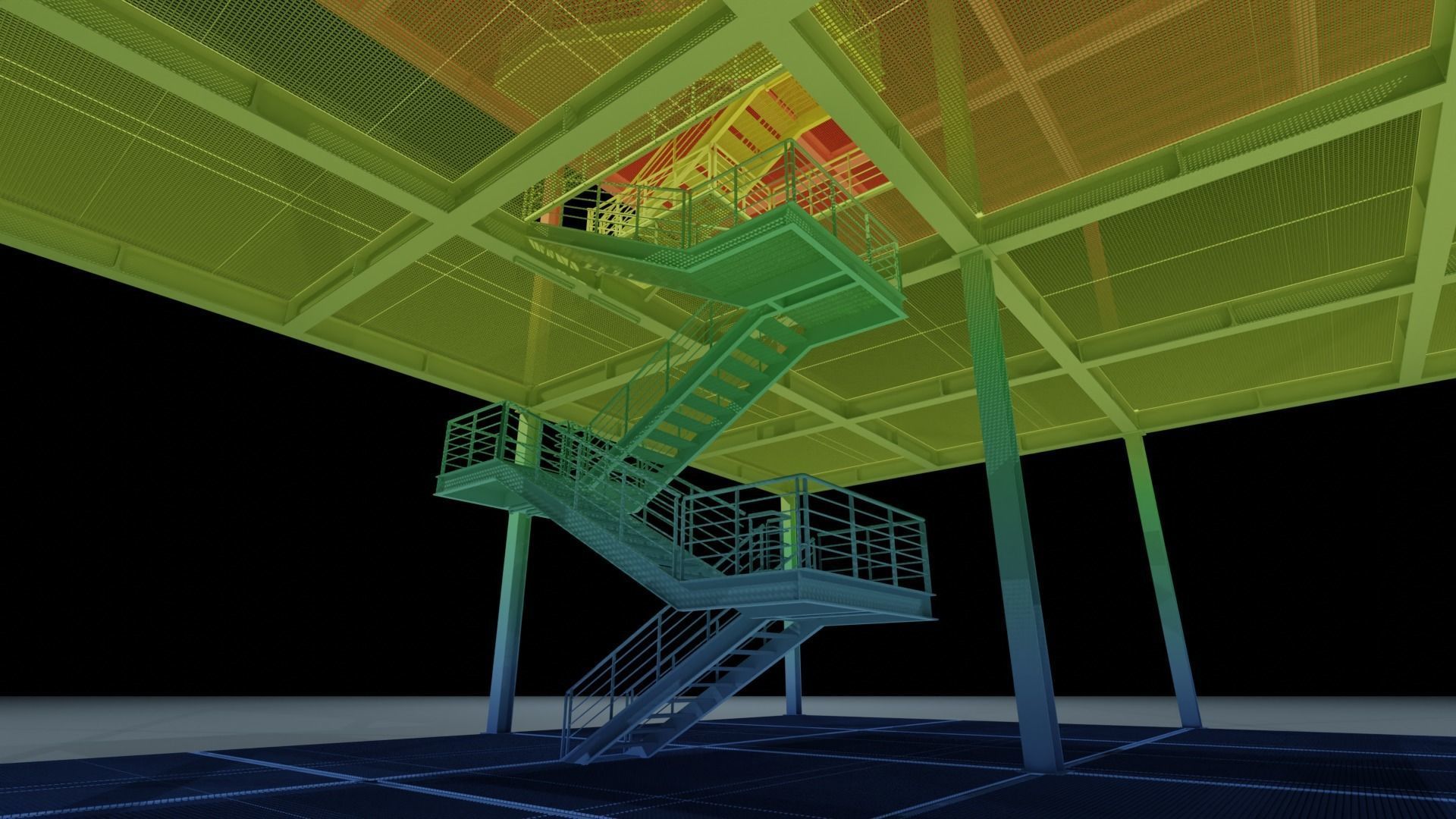 Modular  Expandable Metallic Structure 3D model_30