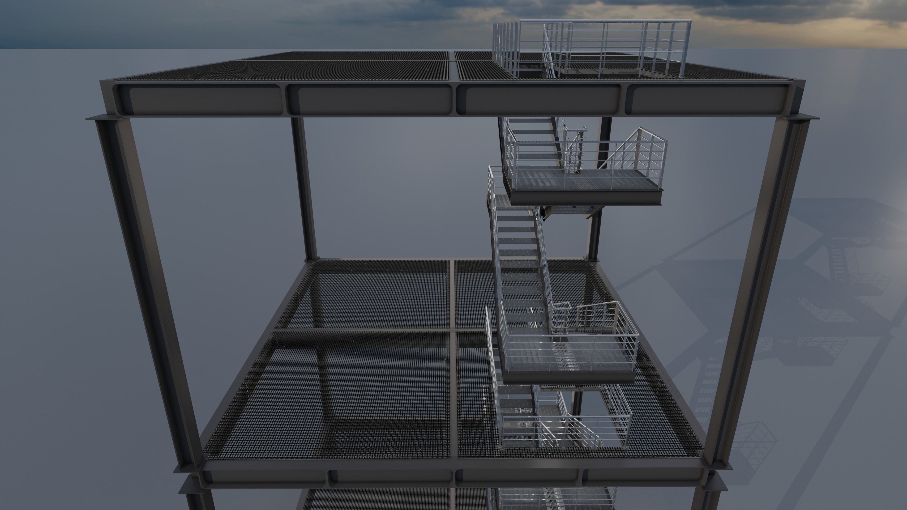 Modular  Expandable Metallic Structure 3D model_12