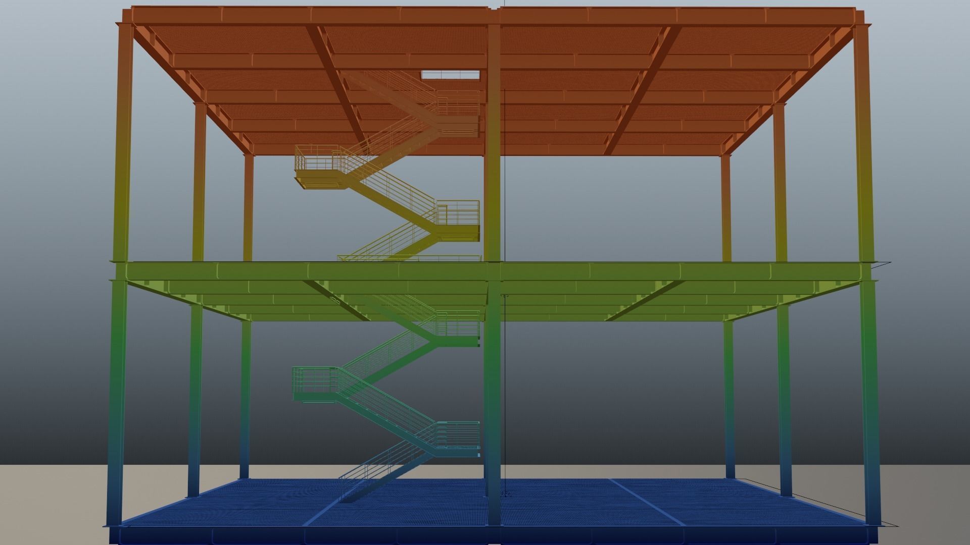 Modular  Expandable Metallic Structure 3D model_24