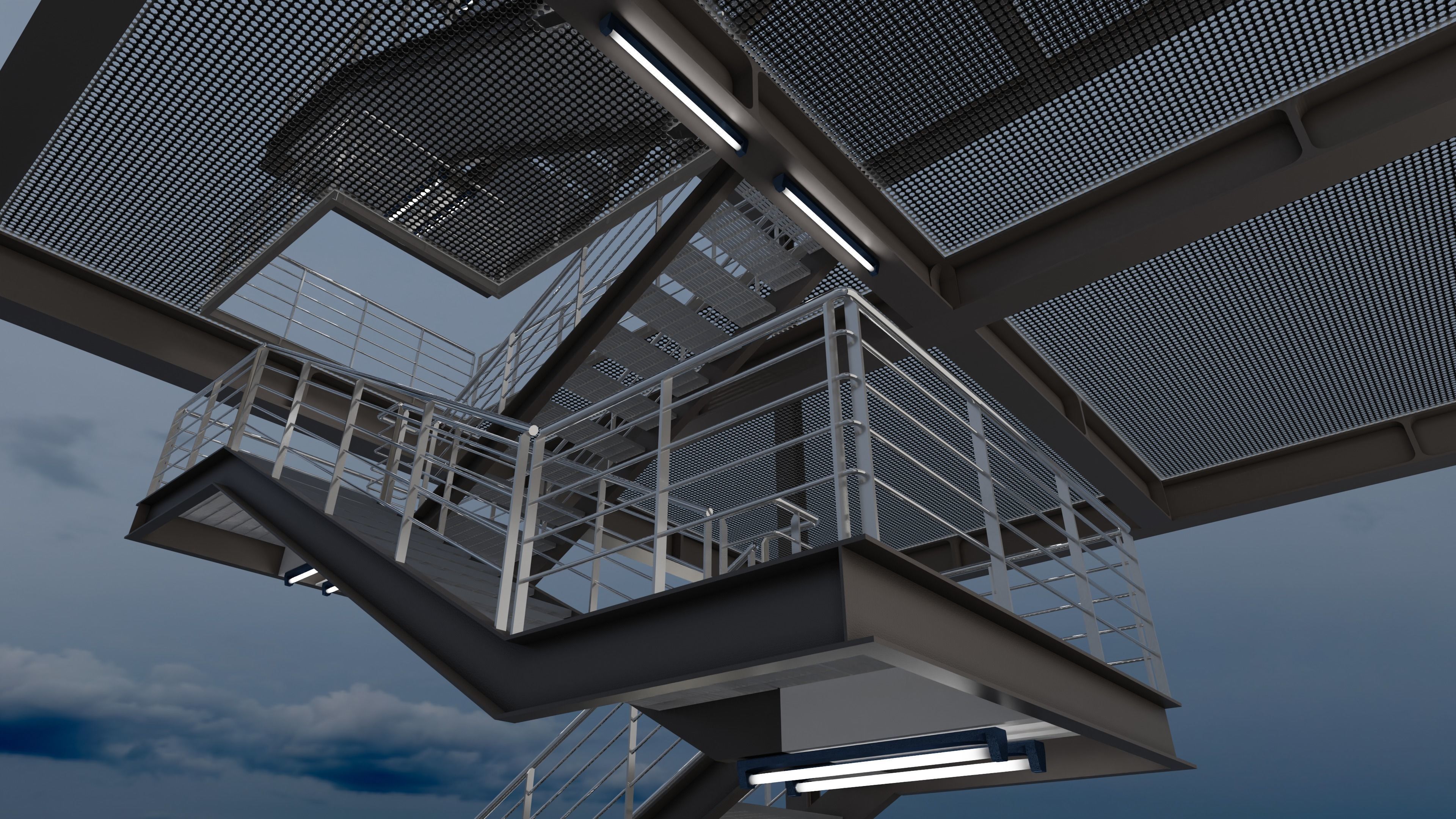 Modular  Expandable Metallic Structure 3D model_15
