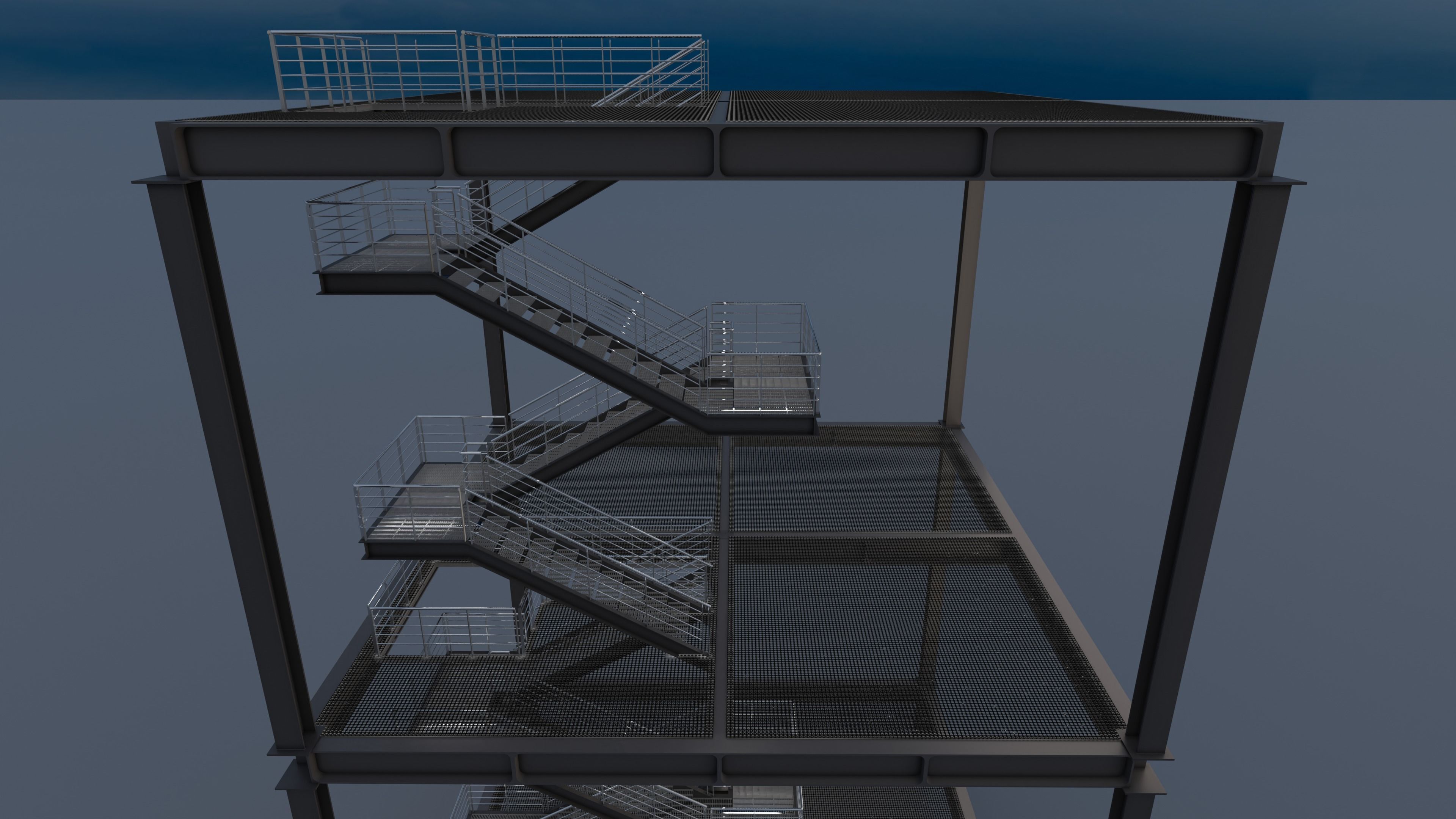 Modular  Expandable Metallic Structure 3D model_11