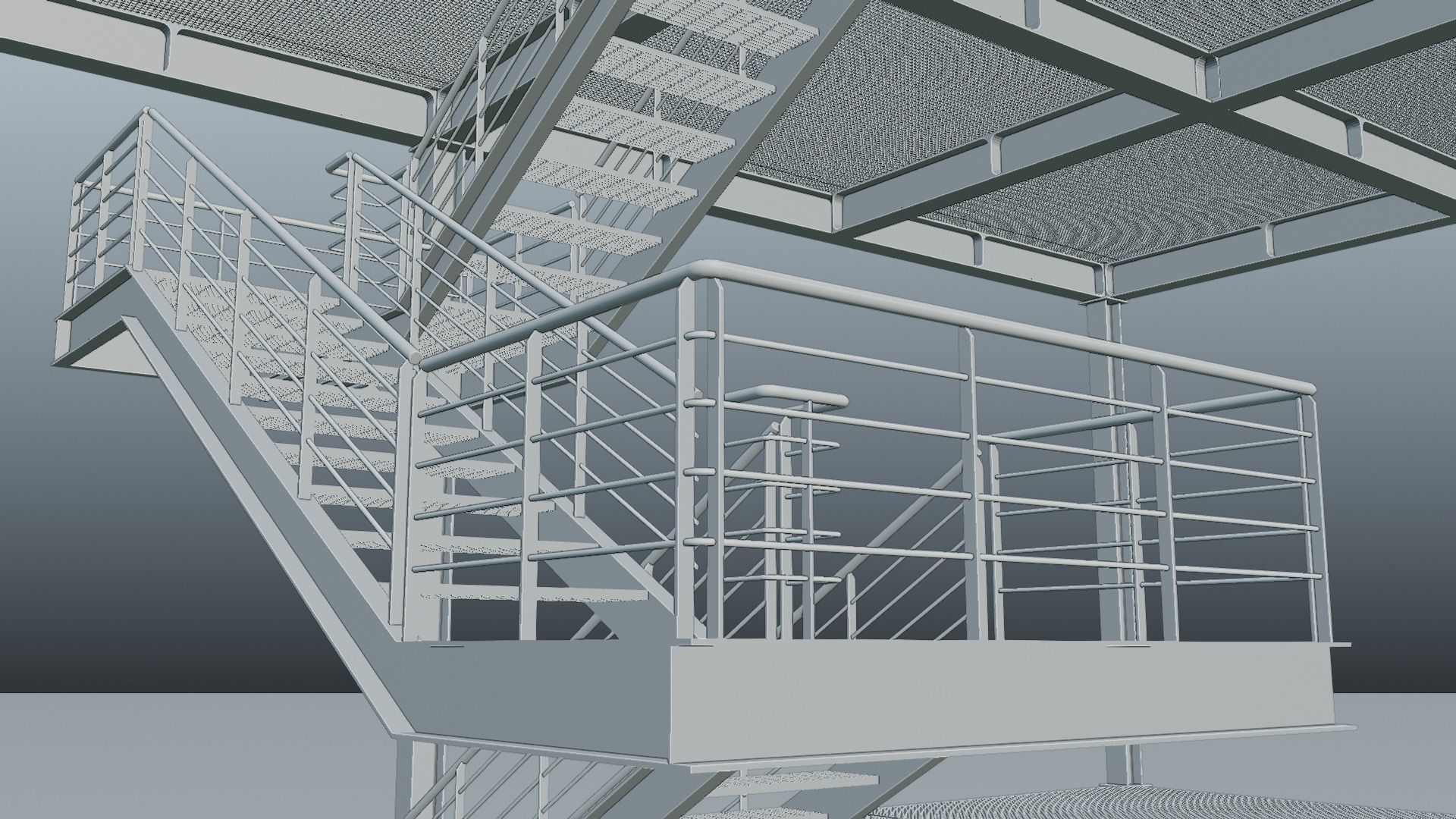 Modular  Expandable Metallic Structure 3D model_33