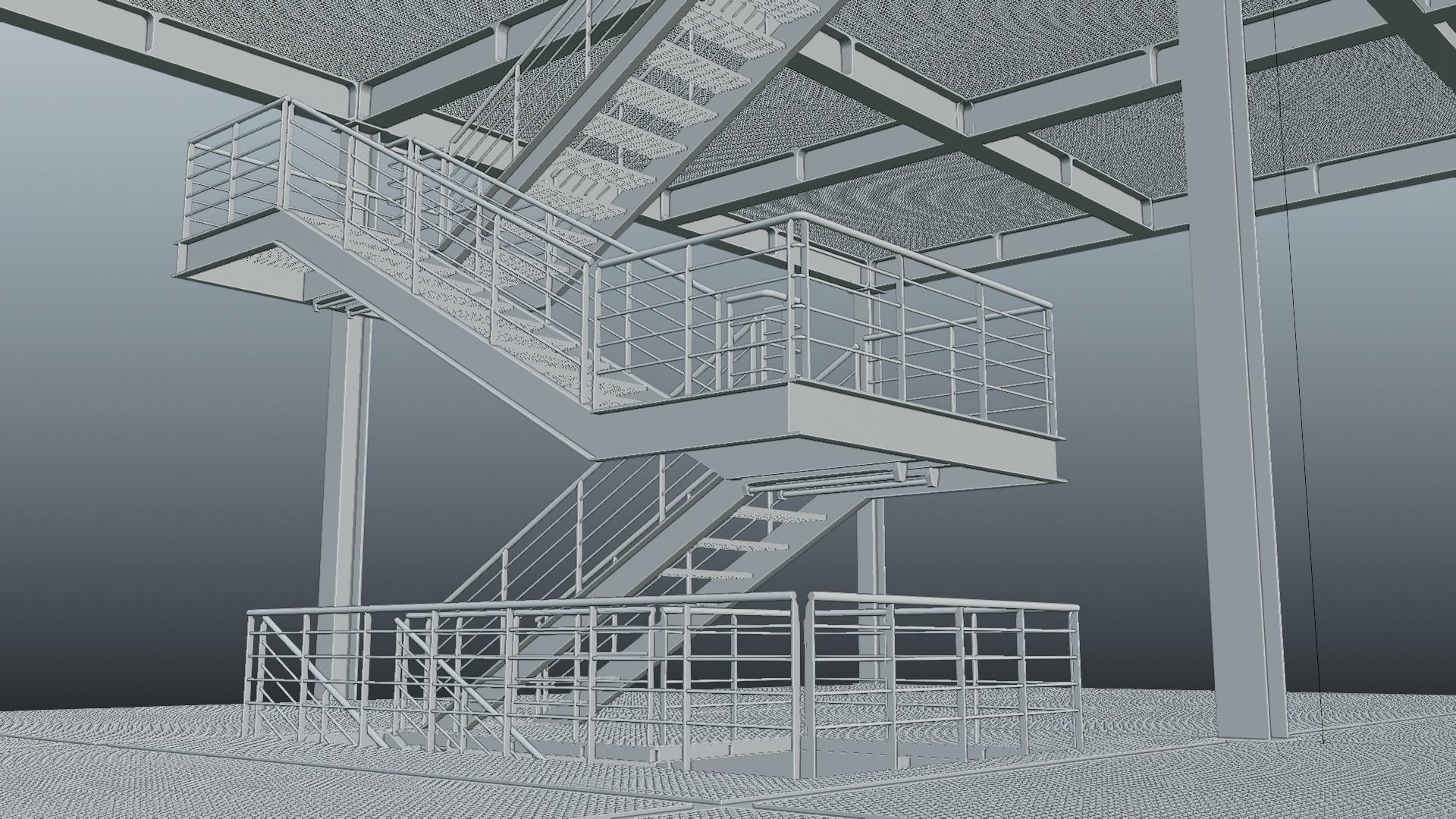 Modular  Expandable Metallic Structure 3D model_34