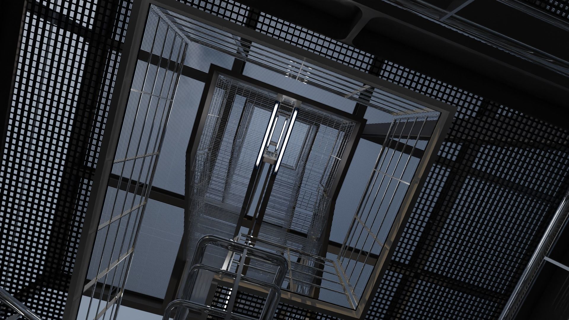 Modular  Expandable Metallic Structure 3D model_21