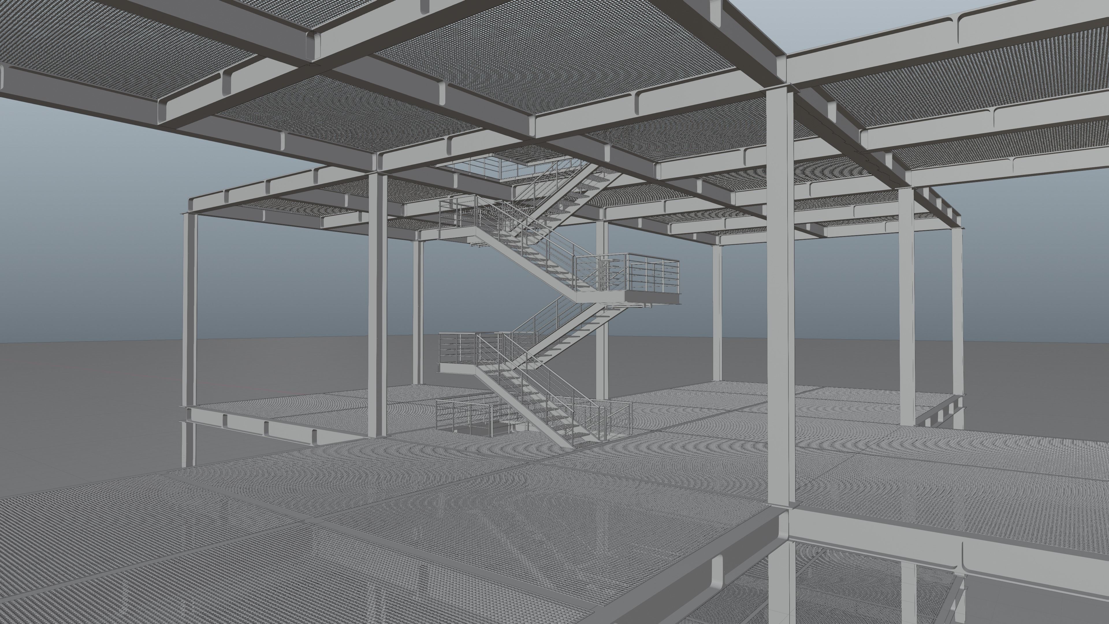 Modular  Expandable Metallic Structure 3D model_36