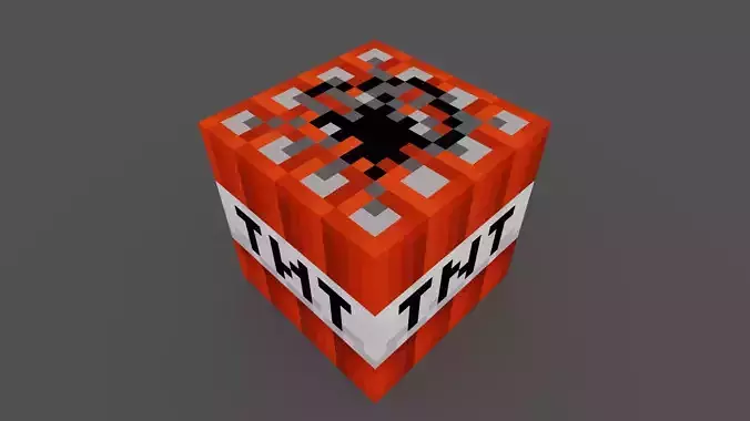 MineCraft TNT block model Low-poly 3D model