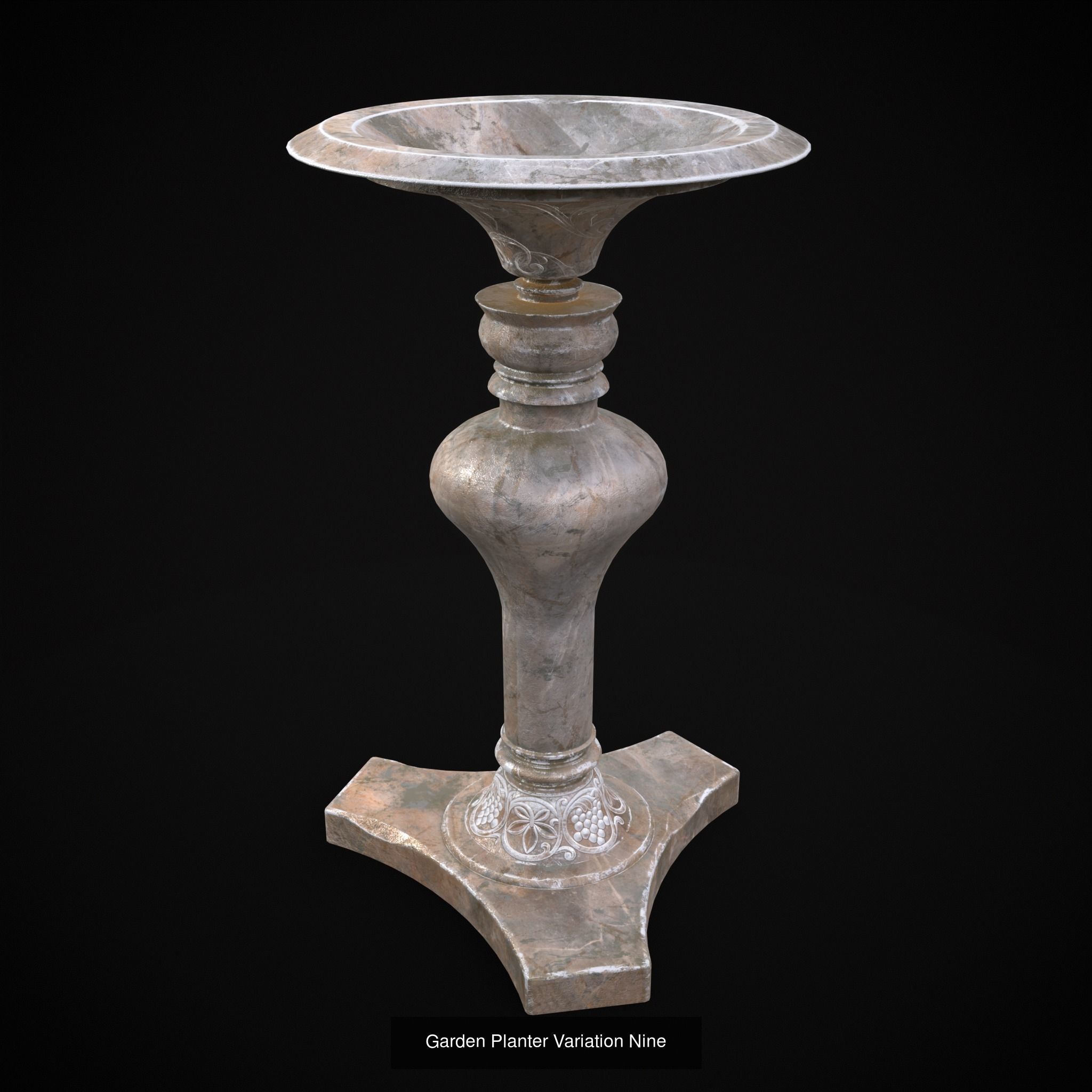 Garden Planters Pack 3D Model Collection_25