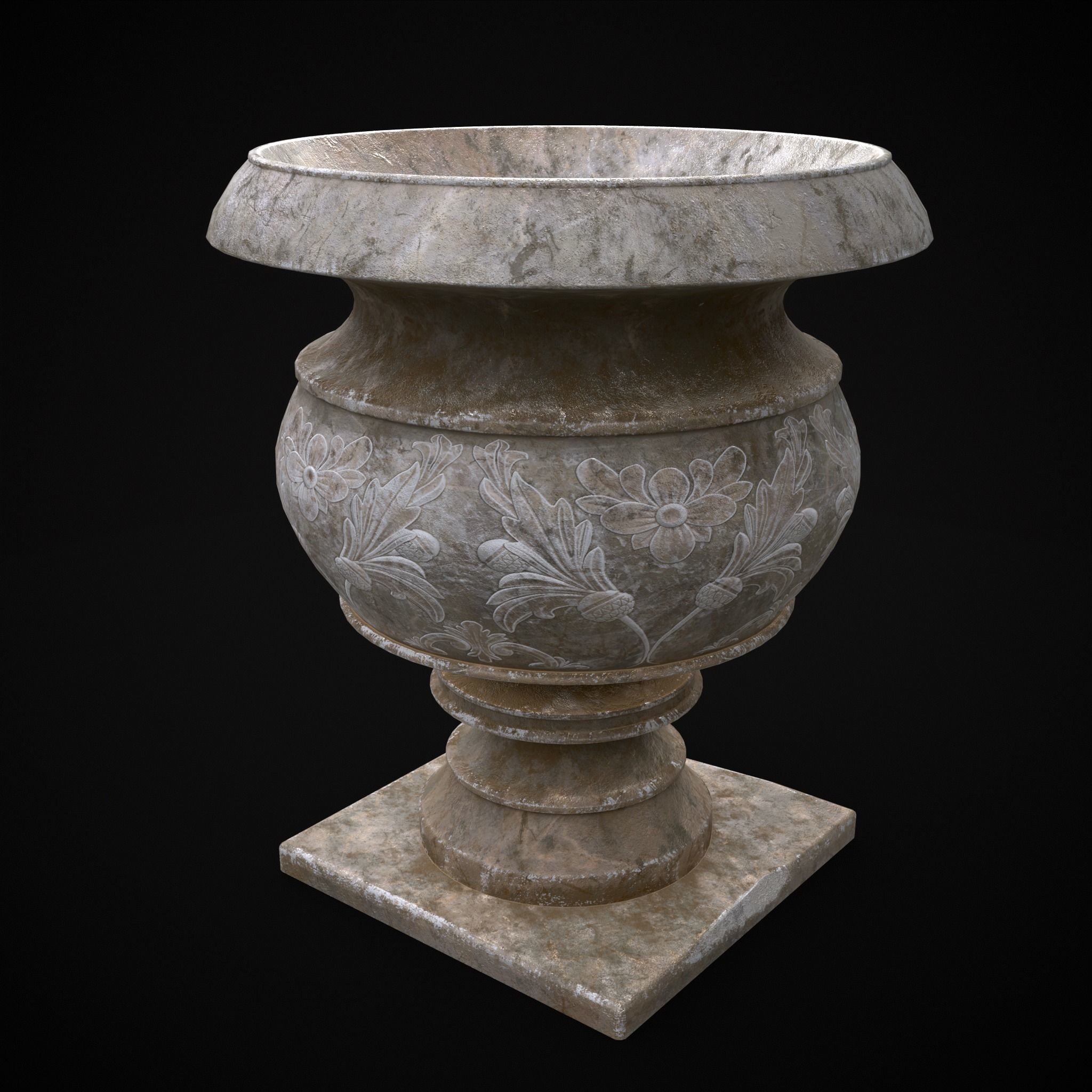 Garden Planters Pack 3D Model Collection_32