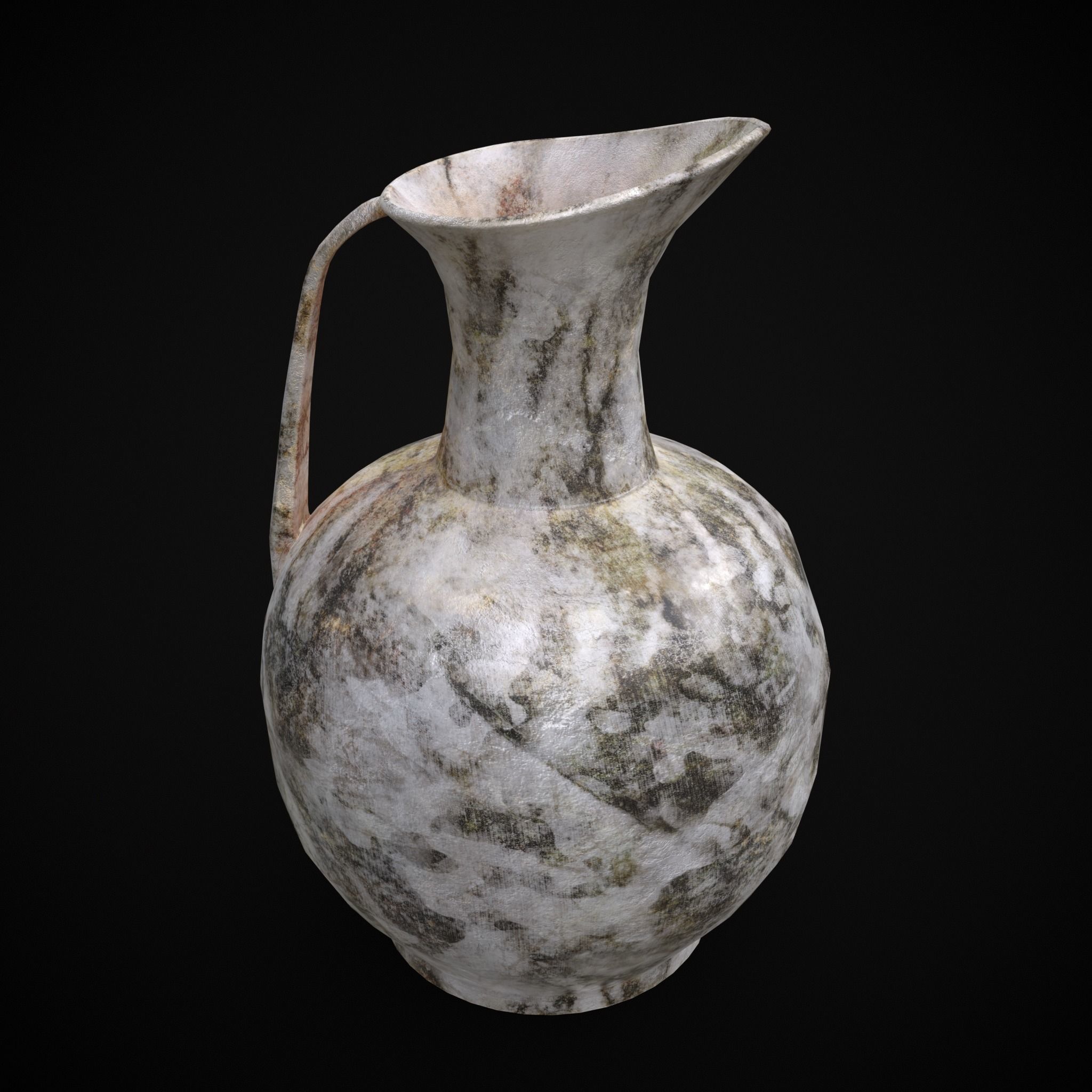 Small Marble Pitcher  Low-poly 3D model_9