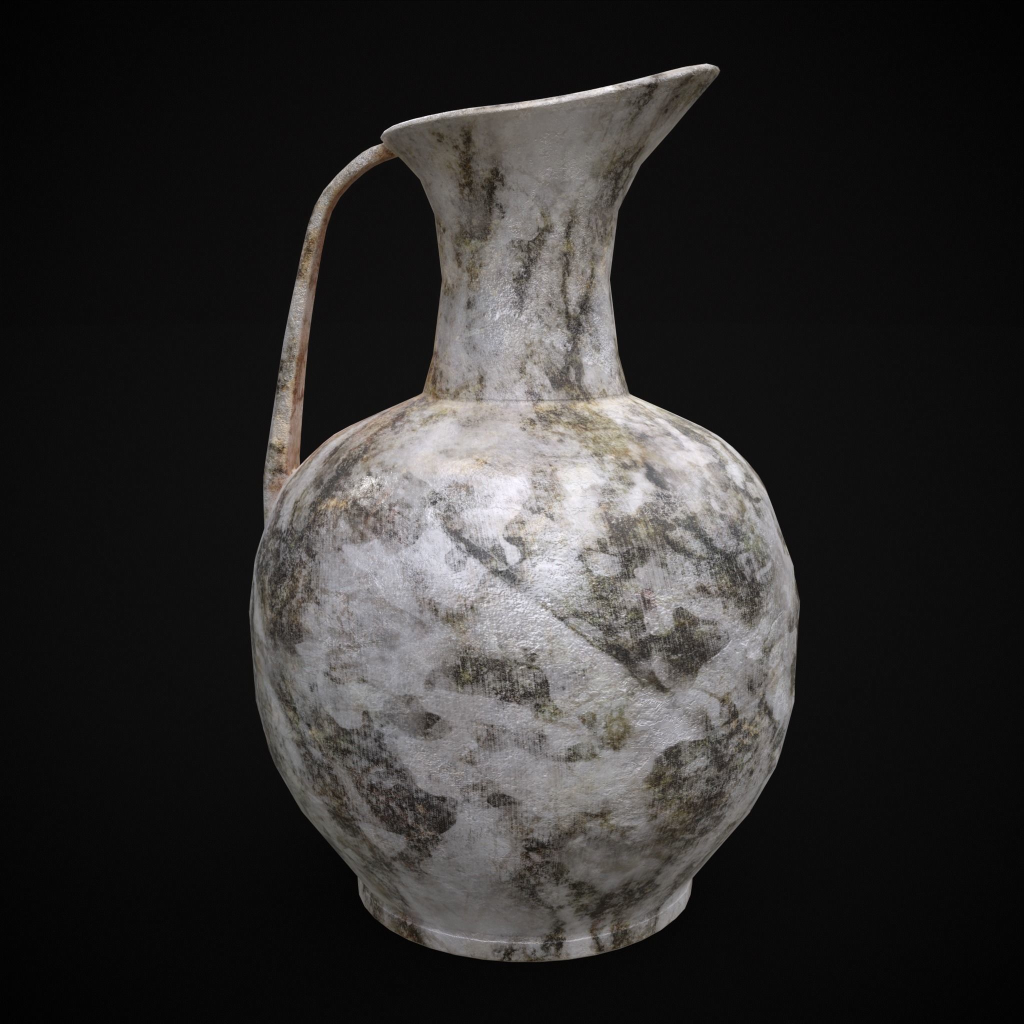Small Marble Pitcher  Low-poly 3D model_3
