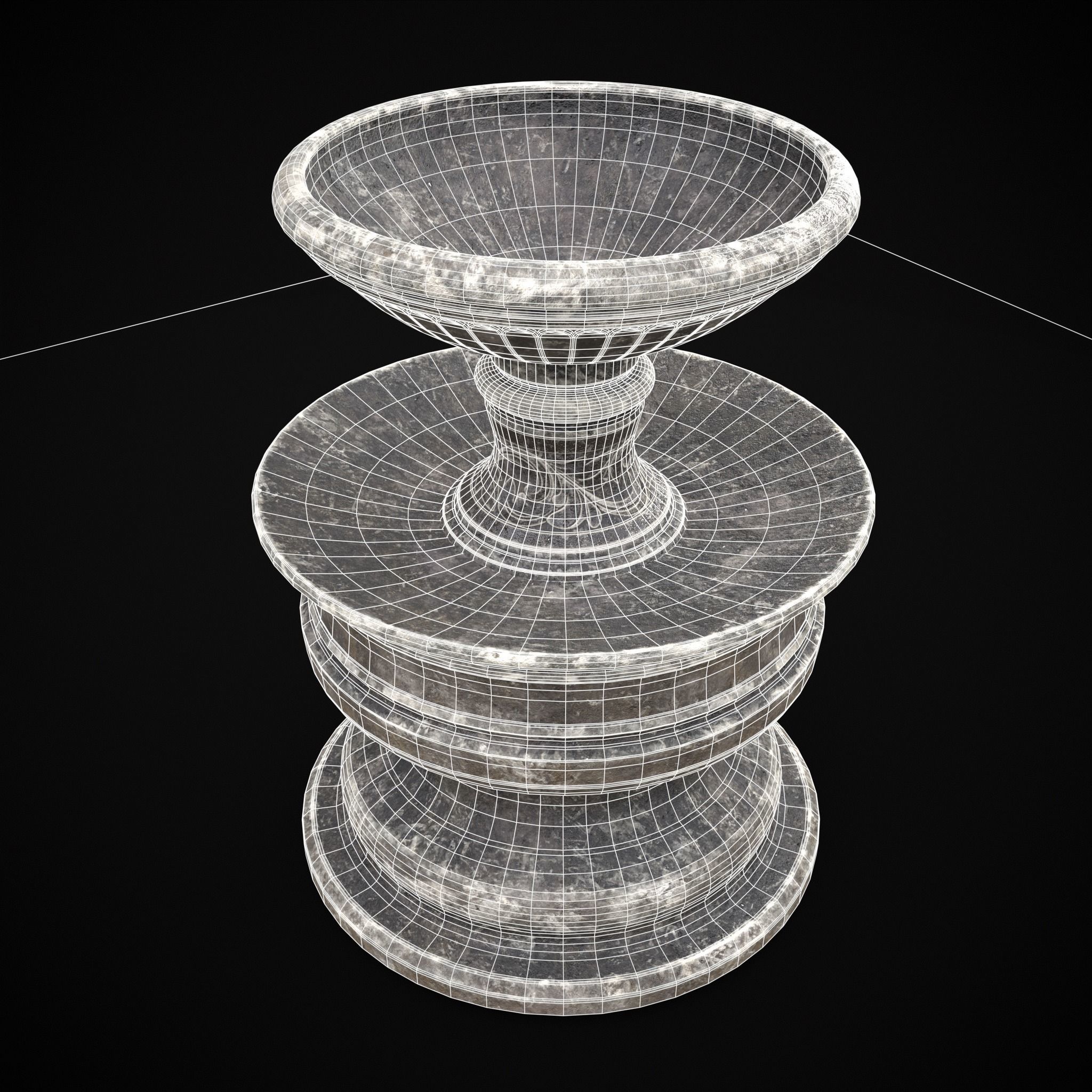 Large Garden Decoration Low-poly 3D model_4