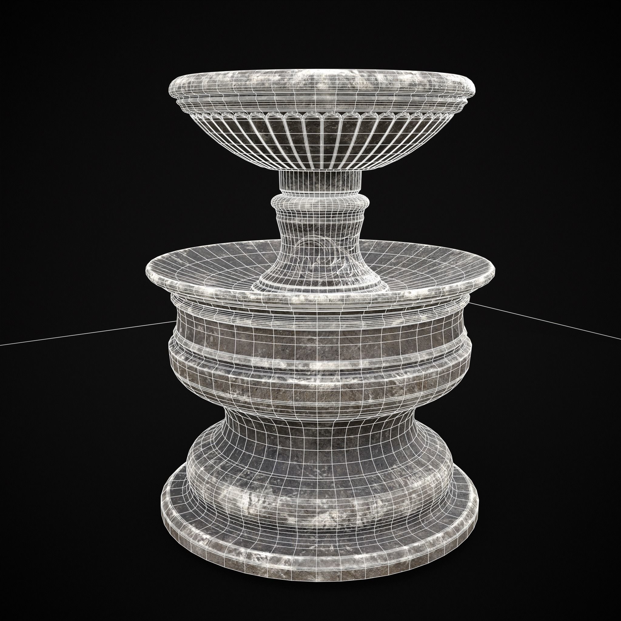 Large Garden Decoration Low-poly 3D model_2