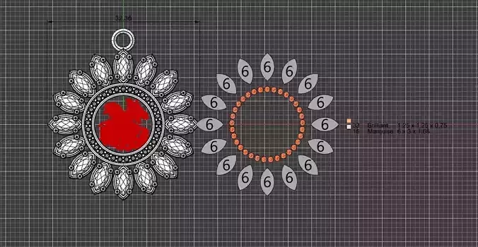 Medalha Sao Jorge com navetes