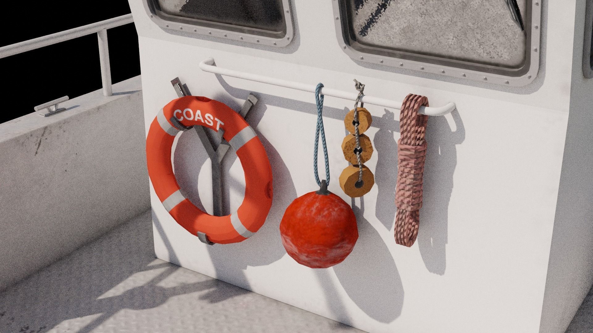 Pollution Response Vessel Low-poly 3D model_8