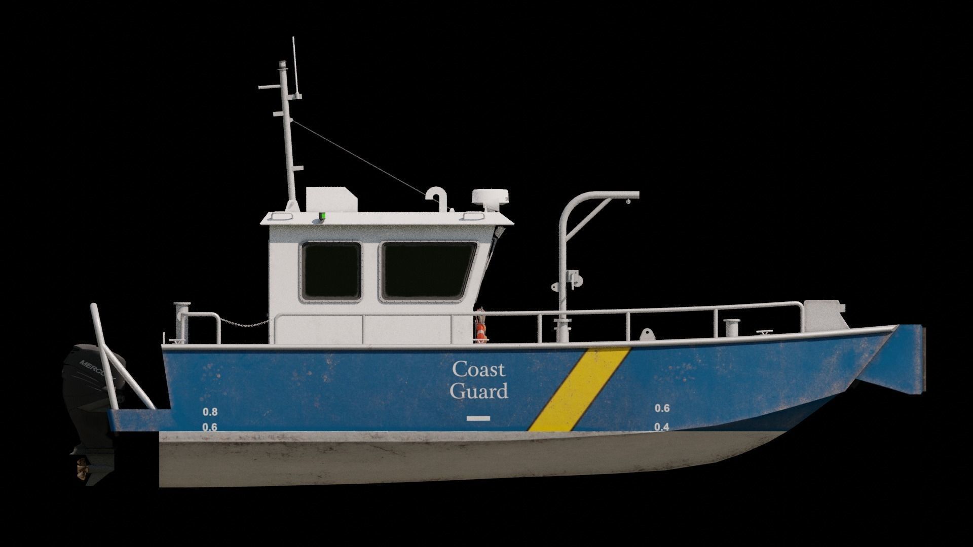 Pollution Response Vessel Low-poly 3D model_1