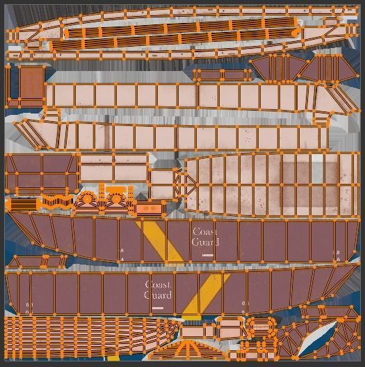 Pollution Response Vessel Low-poly 3D model_11