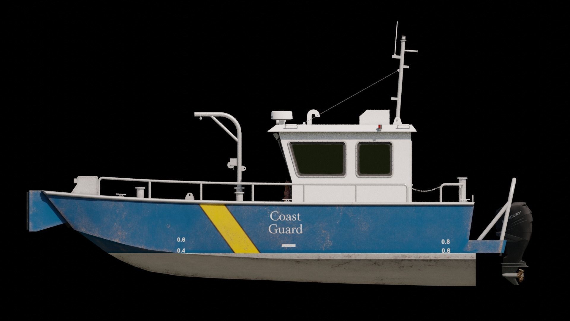 Pollution Response Vessel Low-poly 3D model_4