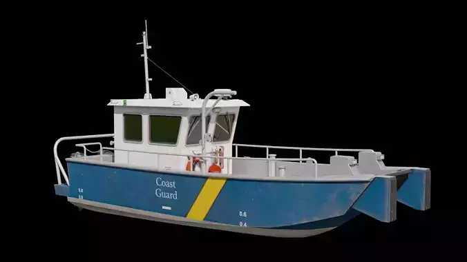 Pollution Response Vessel Low-poly 3D model