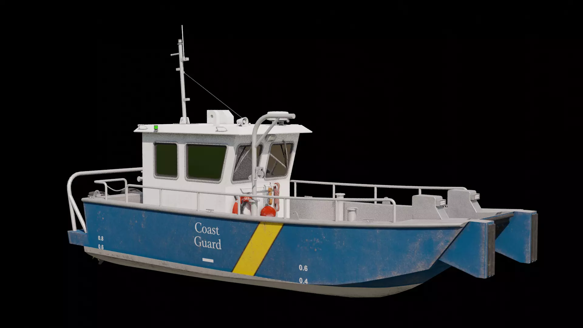 Pollution Response Vessel Low-poly 3D model_0
