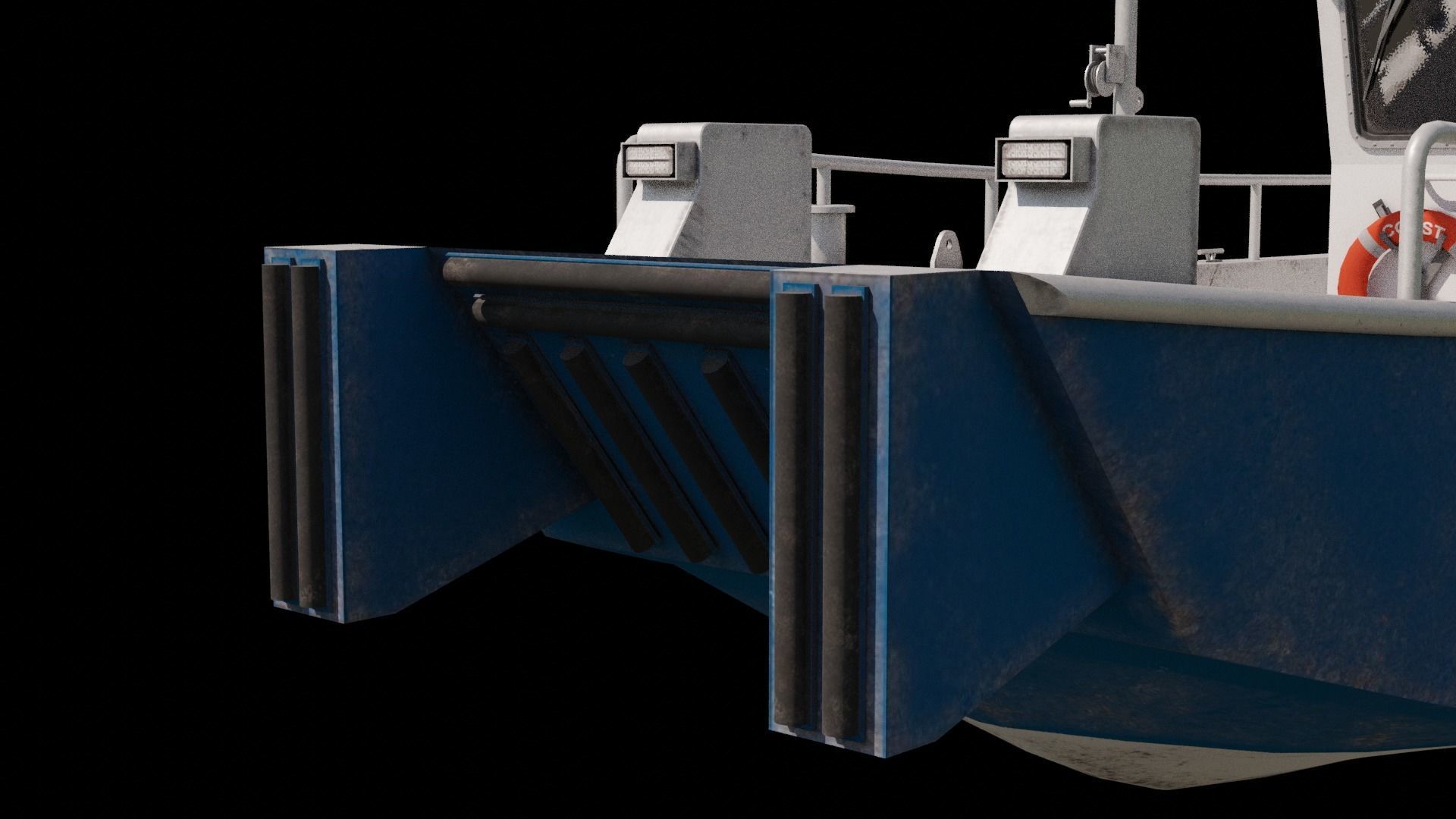 Pollution Response Vessel Low-poly 3D model_7