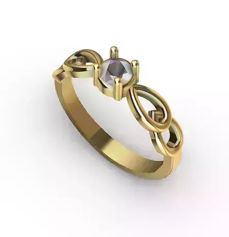 Al 2 aros gotas com pedra redonda